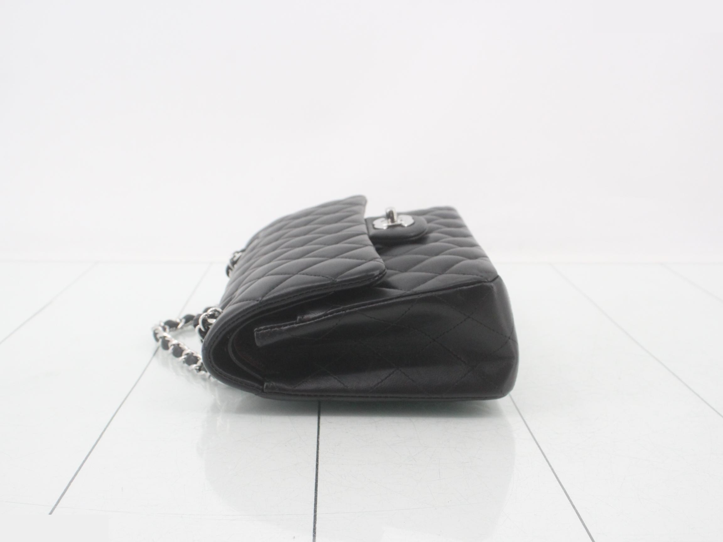 Matelassé Chain Shoulder Bag with Plate — view 4
