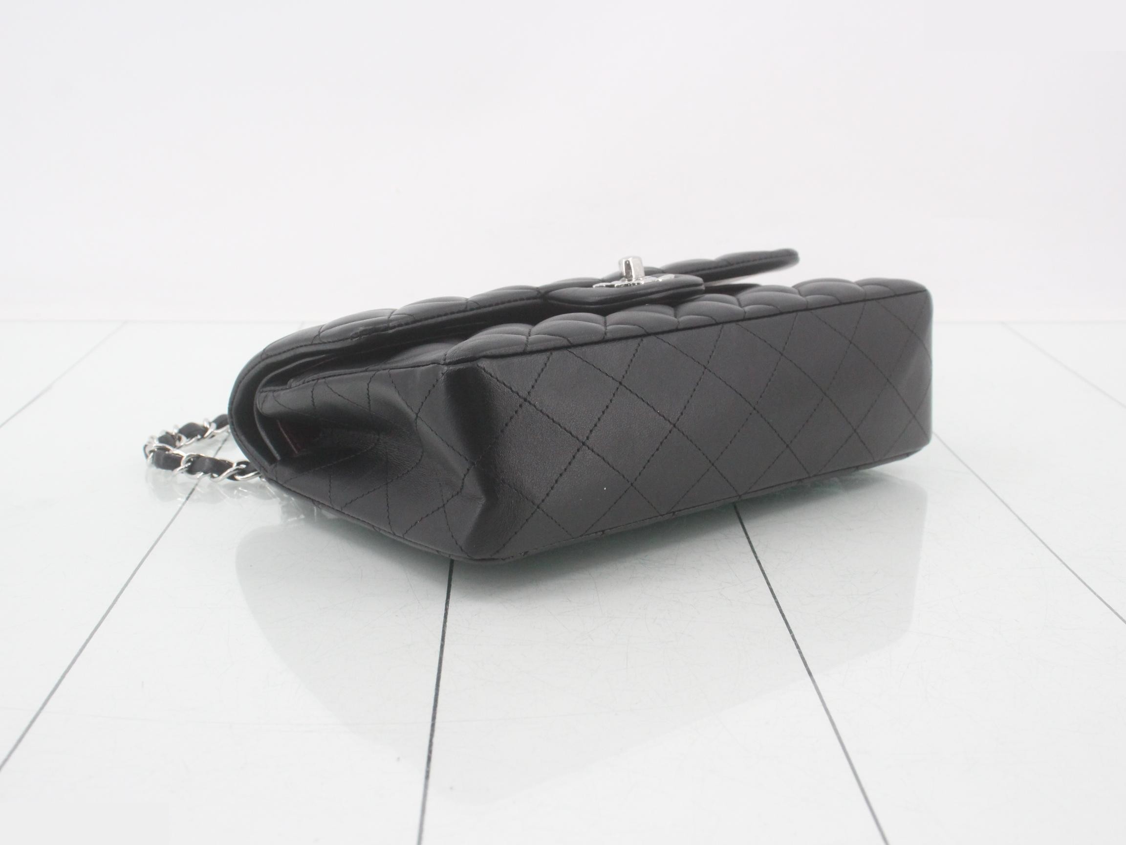 Matelassé Chain Shoulder Bag with Plate — view 5