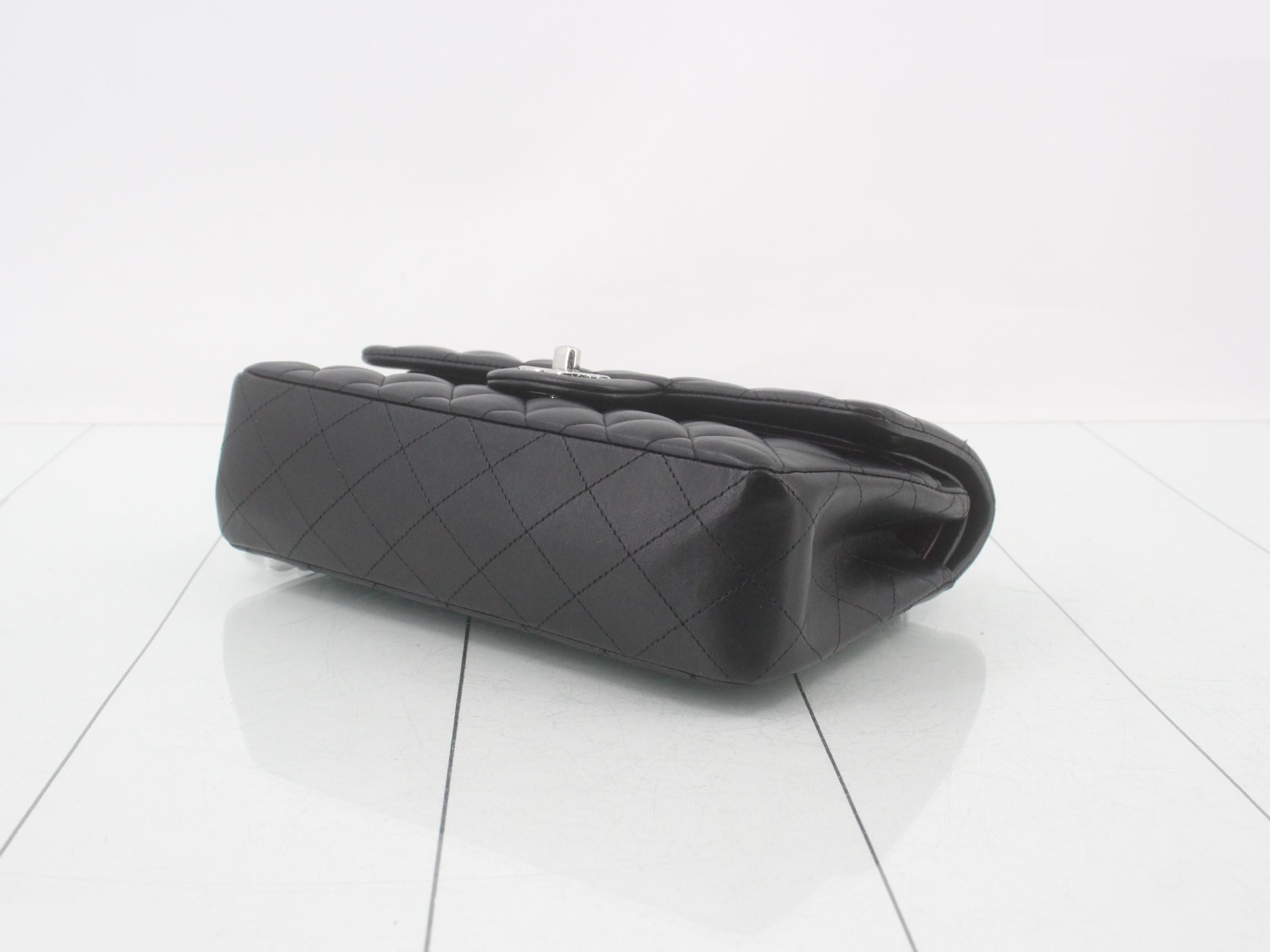 Matelassé Chain Shoulder Bag with Plate — view 6