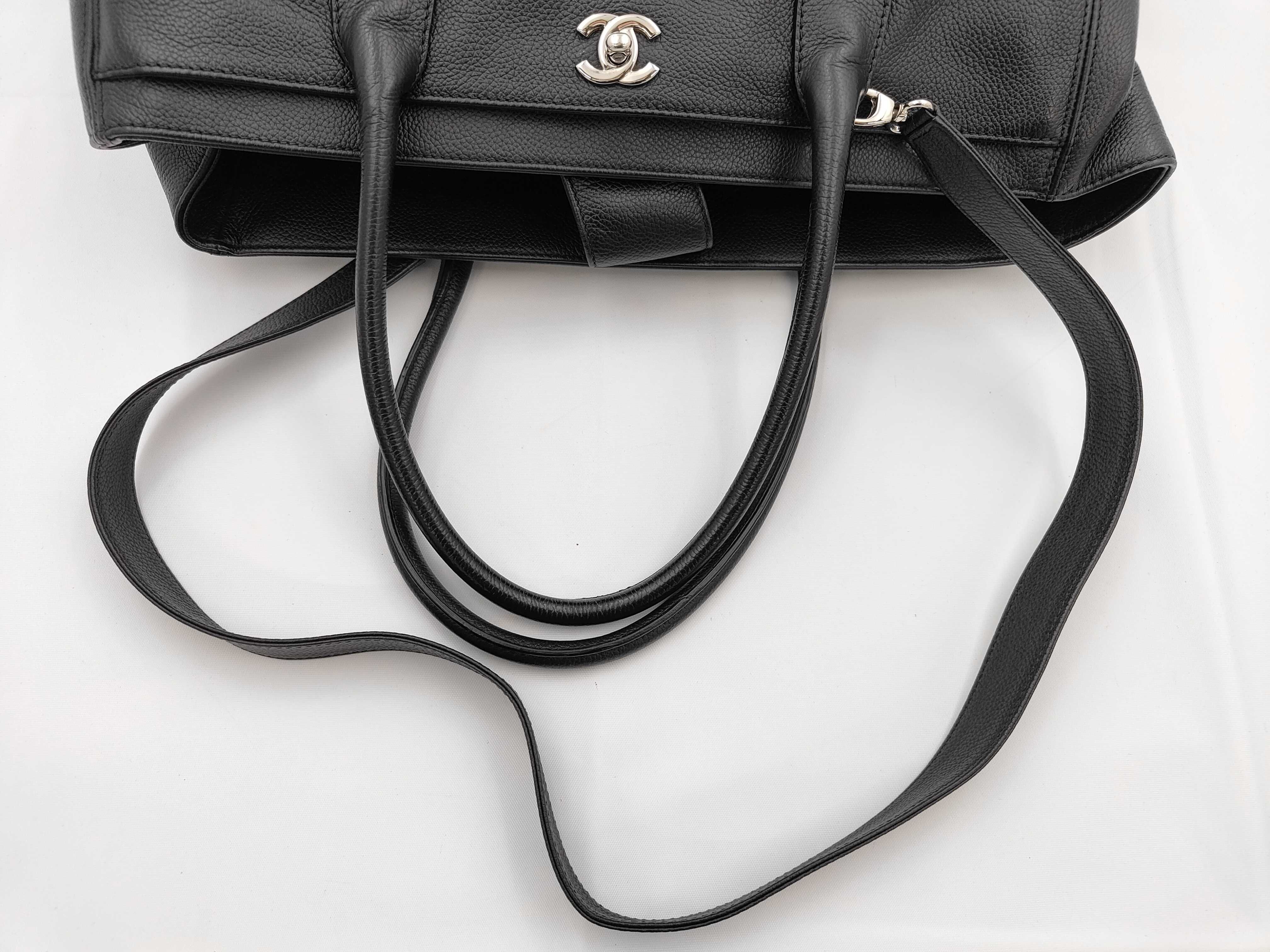 2-way Caviar Skin Executive Tote, Black, Serial Number 15 Series Tote Bag — view 3