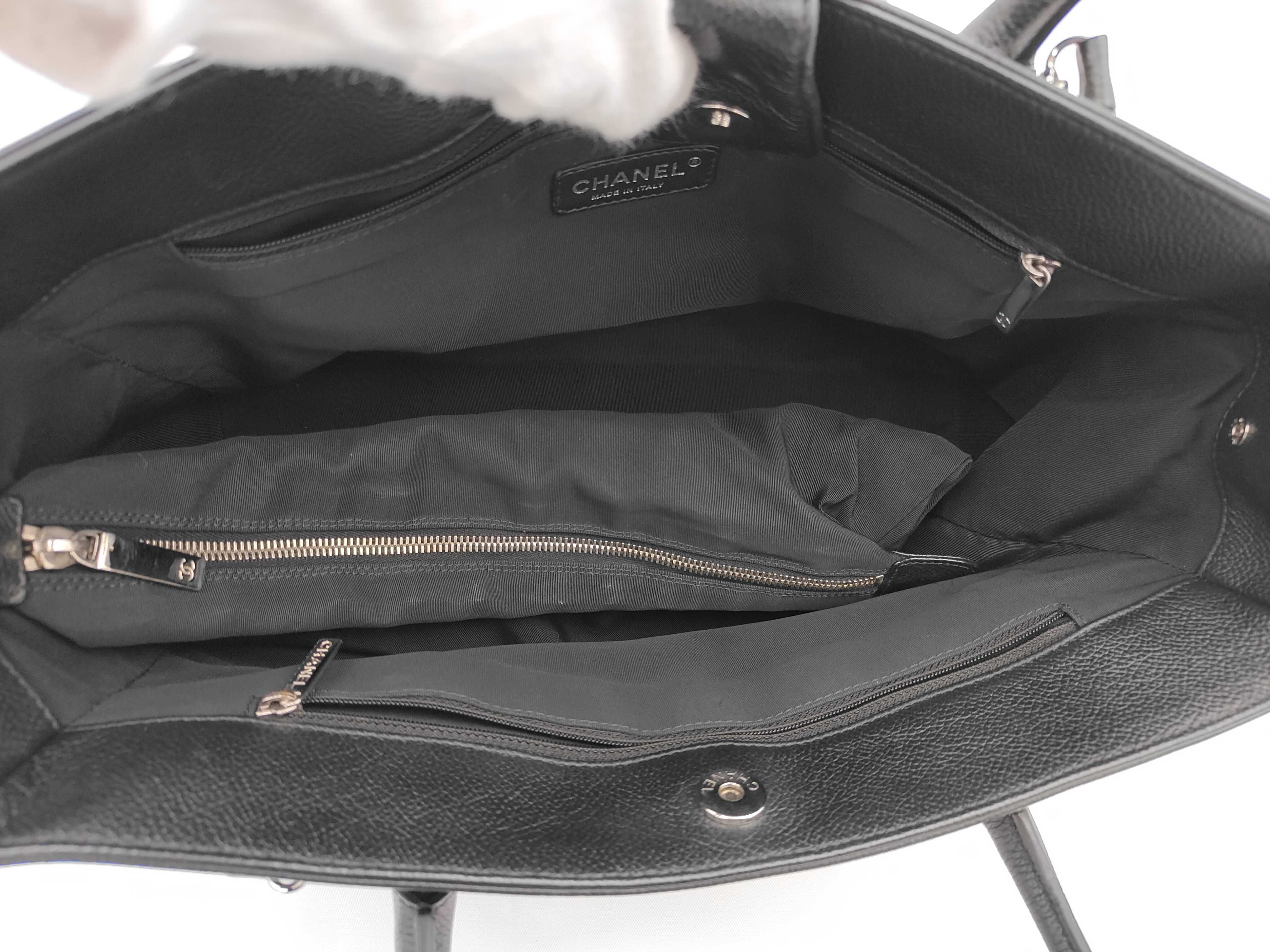 2-way Caviar Skin Executive Tote, Black, Serial Number 15 Series Tote Bag — view 7