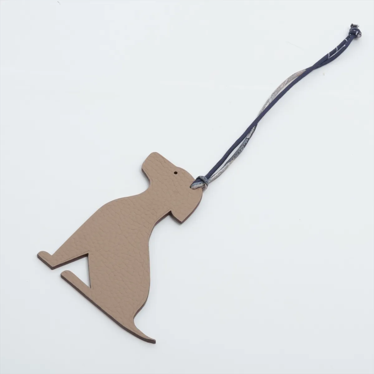 Petit H charm, leather, navy x beige,