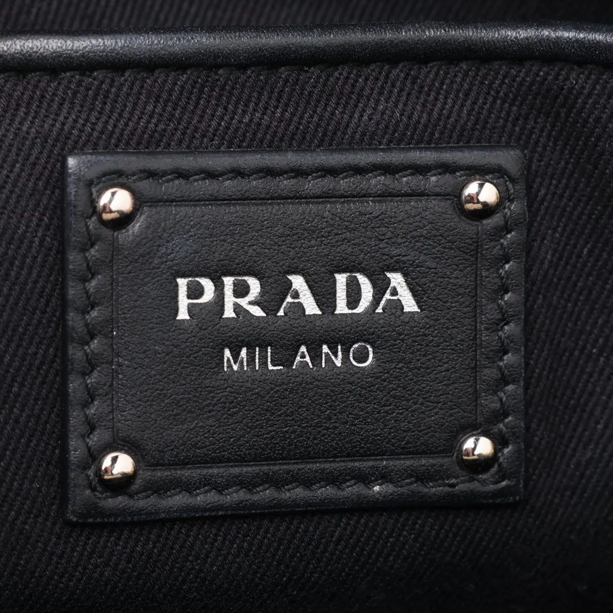 Canapa Raffia 2-Way Handbag, Black x Beige, BN2889 — view 12