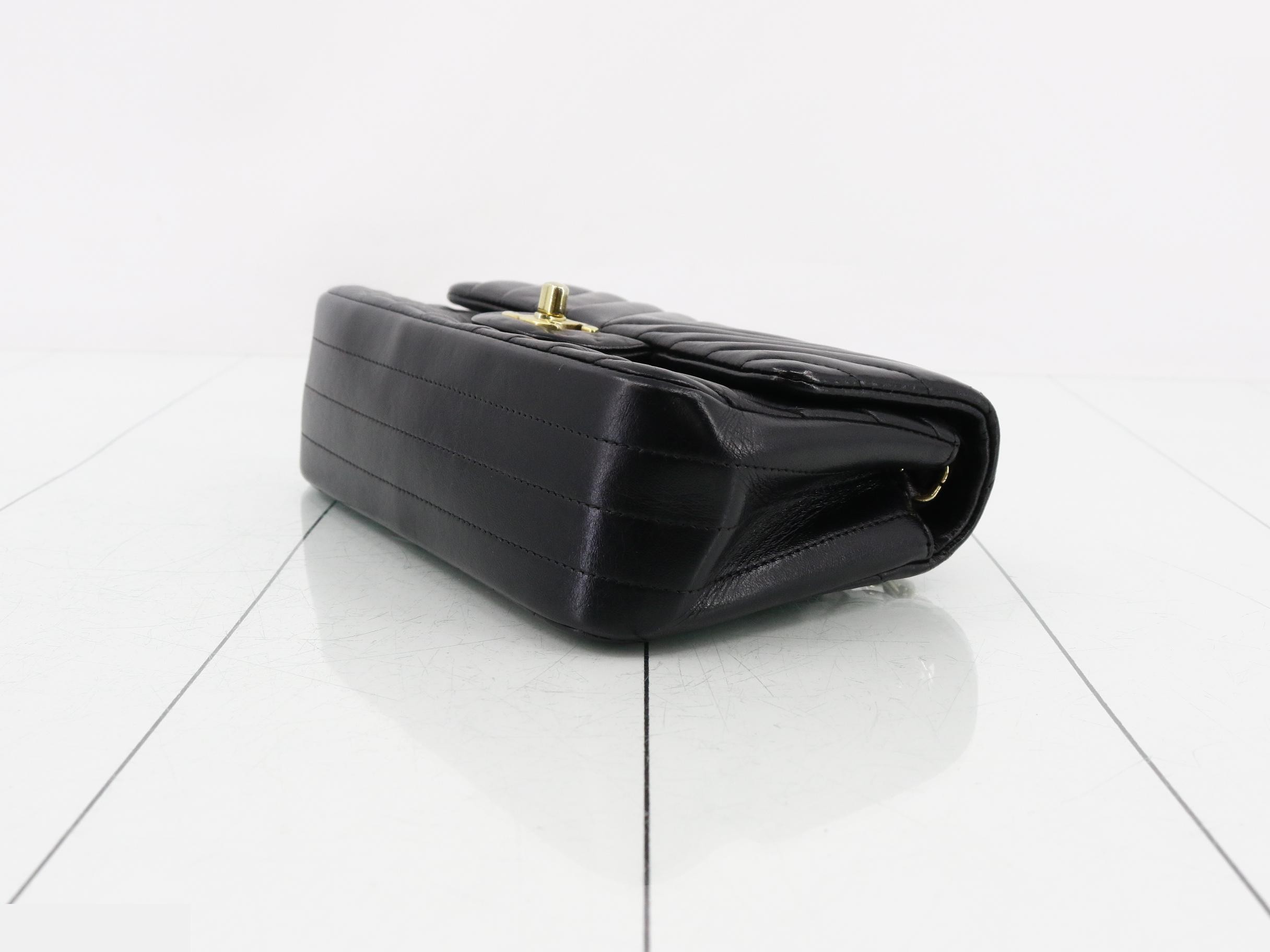 V-stitch Mini Matelassé Lambskin Shoulder Bag — view 6