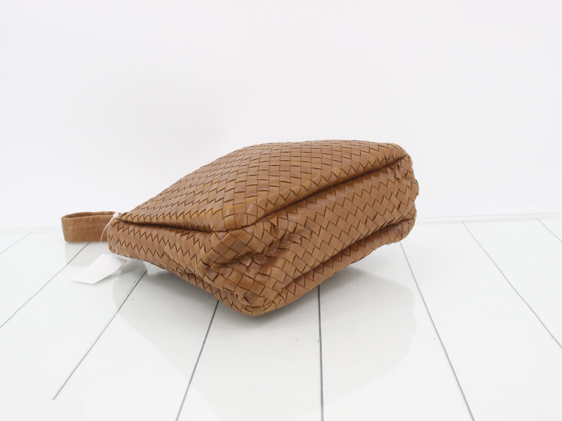 Intrecciato leather one shoulder bag brown — view 5