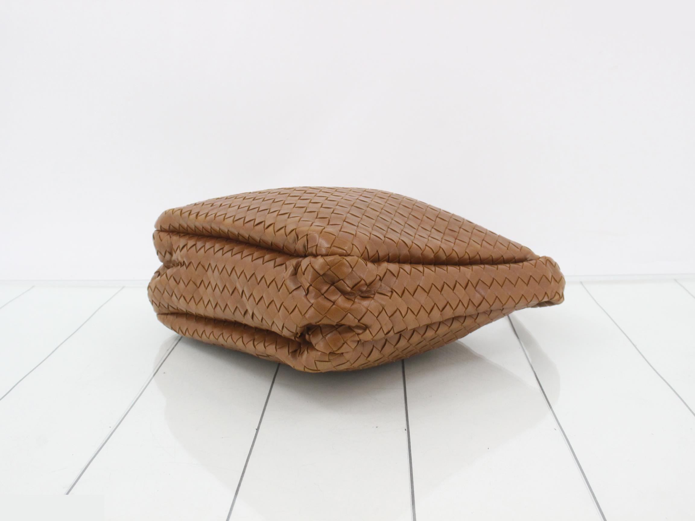 Intrecciato leather one shoulder bag brown — view 6