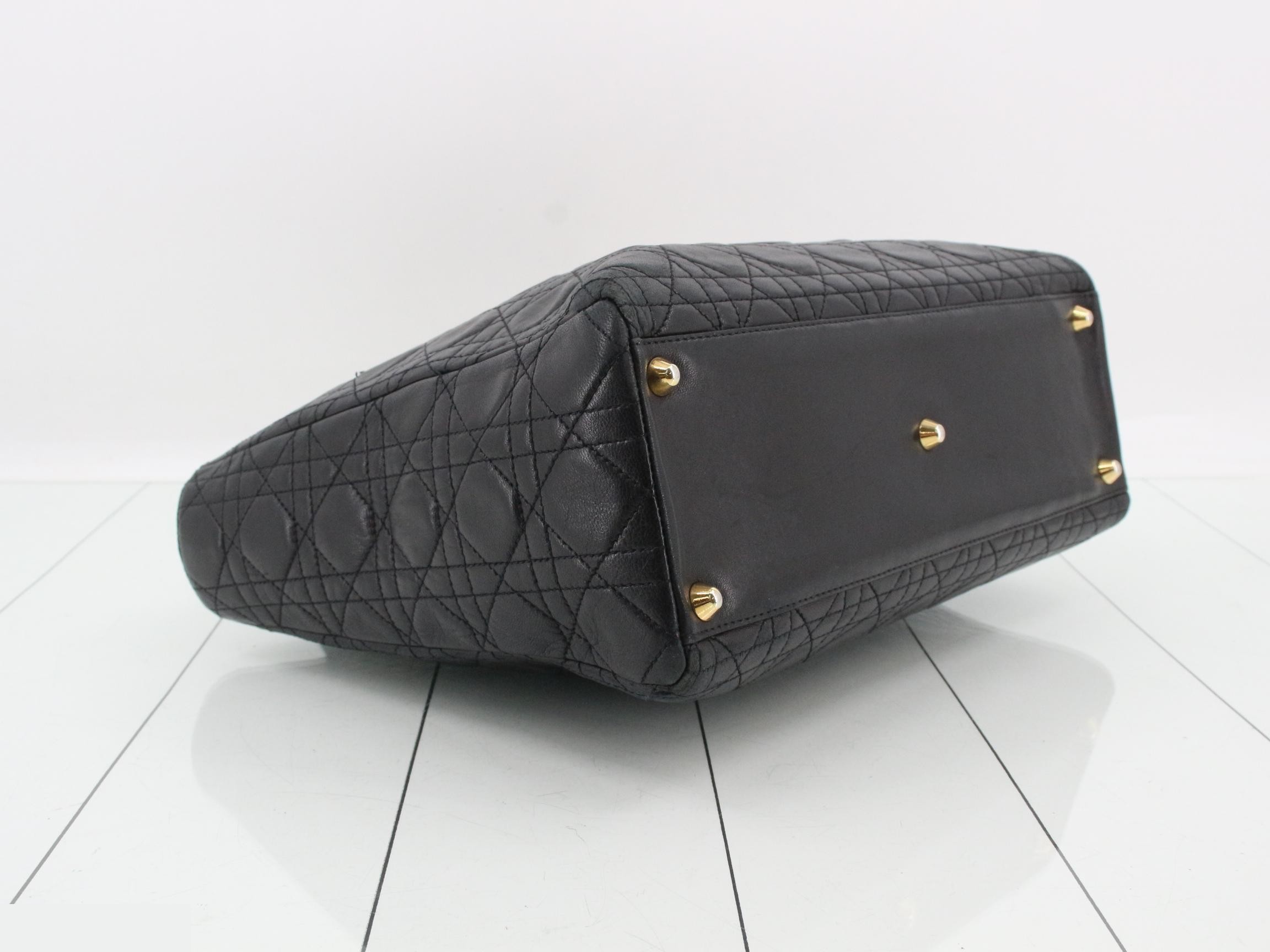 Lady Dior Large Cannage Cowhide Leather Black — view 5