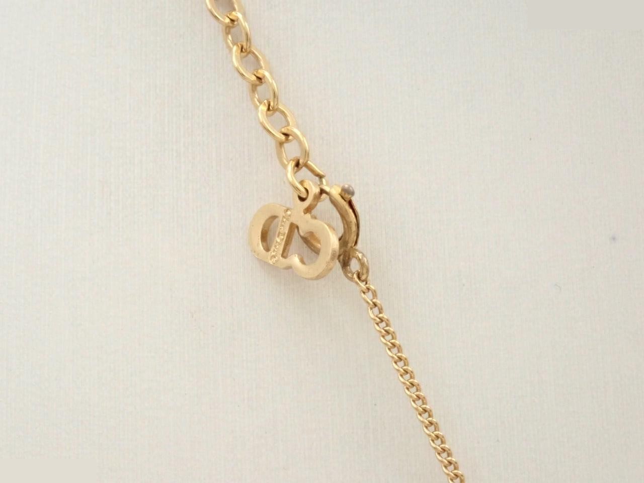 CD logo GP necklace, neck circumference approximately 49cm — view 2