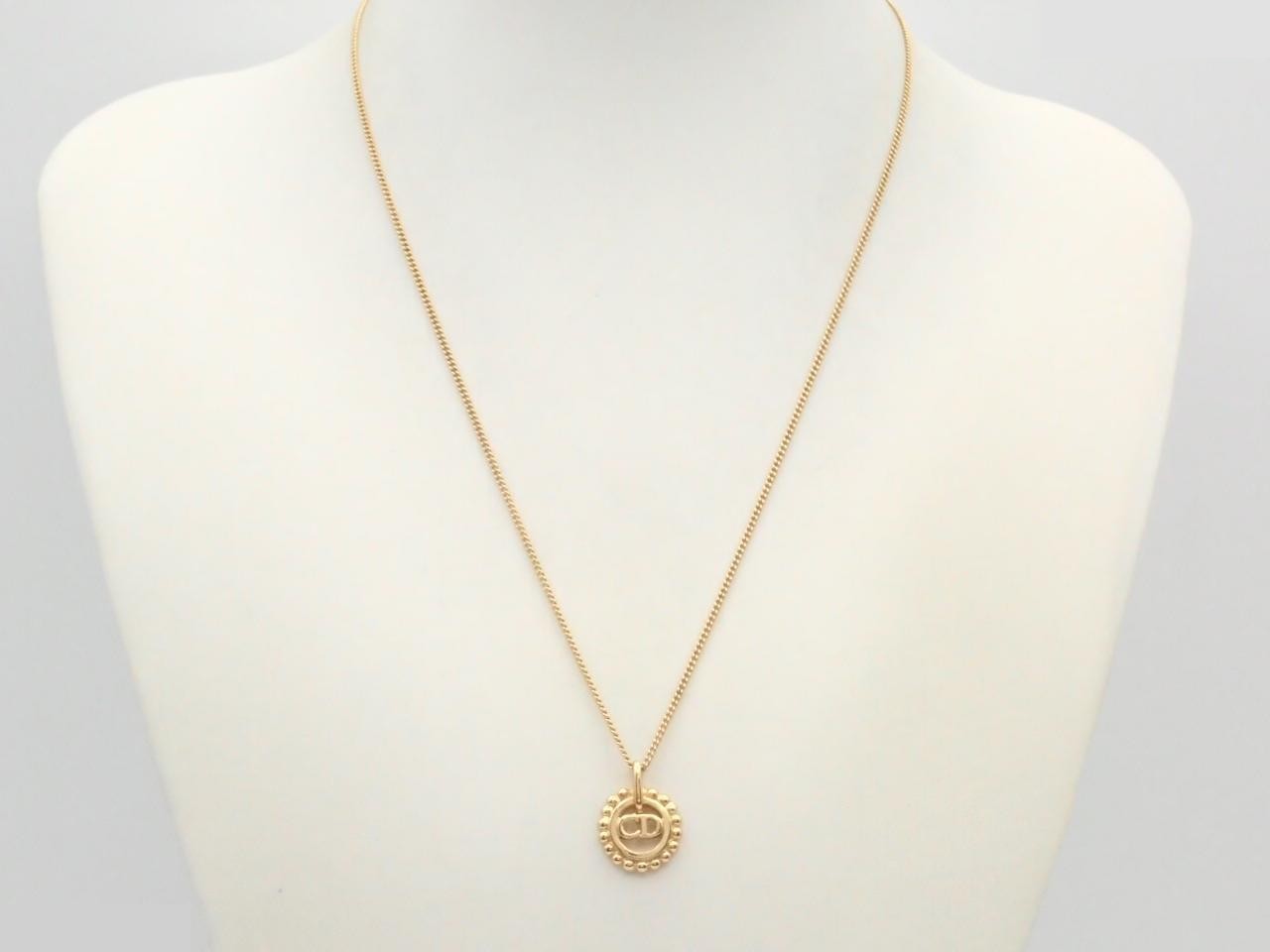 CD logo GP necklace, neck circumference approximately 49cm — view 3