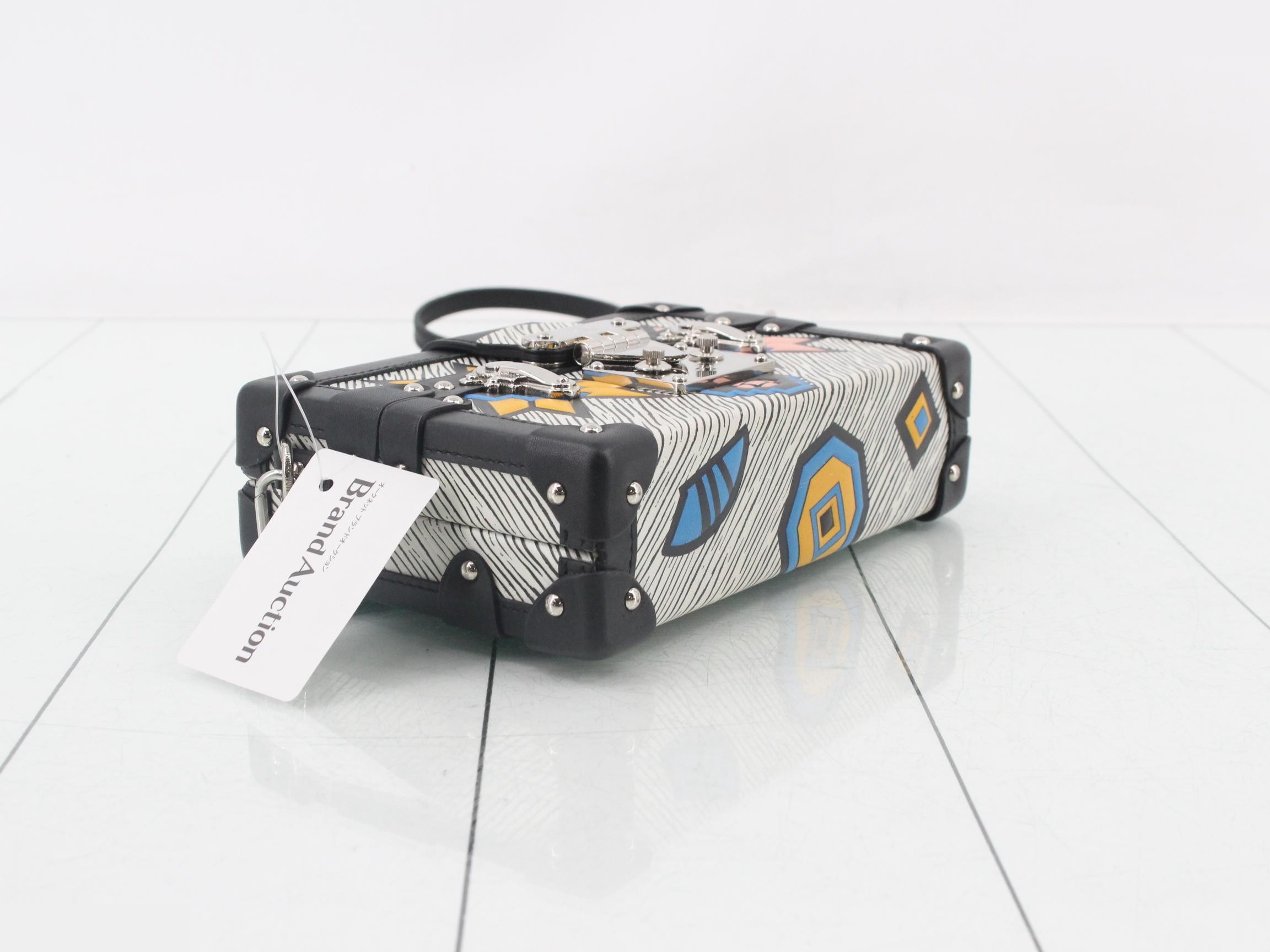 Petit Maltese Aztec Epi Leather Shoulder Bag, 2015 Model, Silver Hardware — view 5