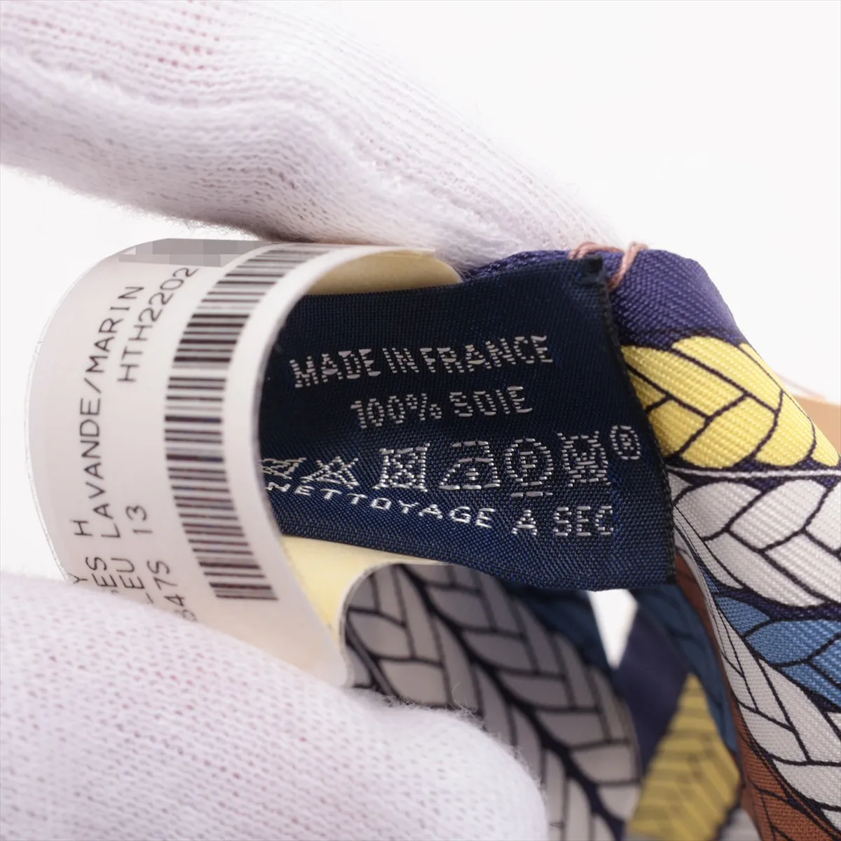 Twilly Tresses H Scarf Silk Blue Thread Paper tag included — view 4