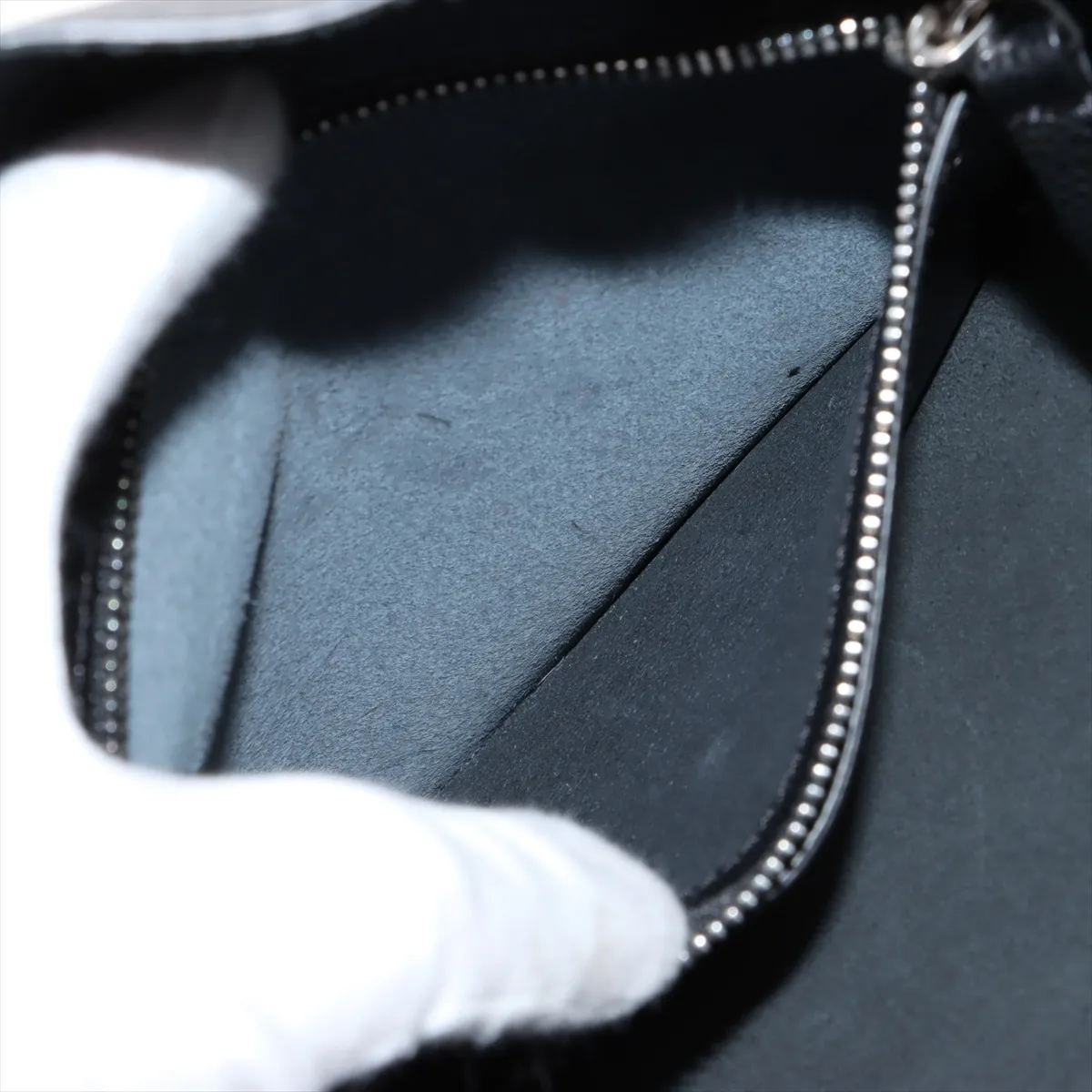 Vertical Cabas Small Leather 2WAY Tote Bag Black — view 9