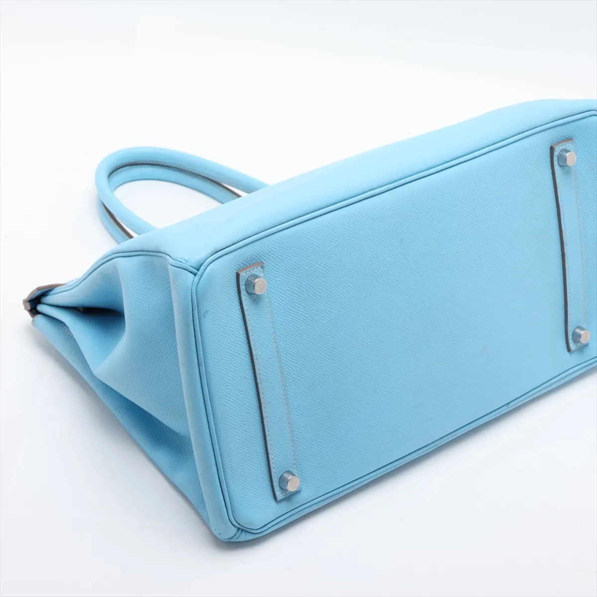 [Individually packaged] Hermes Candy Birkin 35 Veau Epsom Celeste x Mykonos Silver Hardware O: 2011 — view 4
