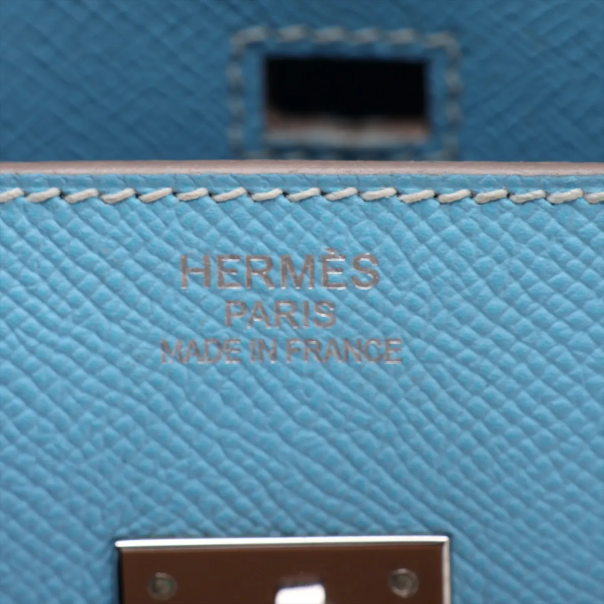 [Individually packaged] Hermes Candy Birkin 35 Veau Epsom Celeste x Mykonos Silver Hardware O: 2011 — view 10