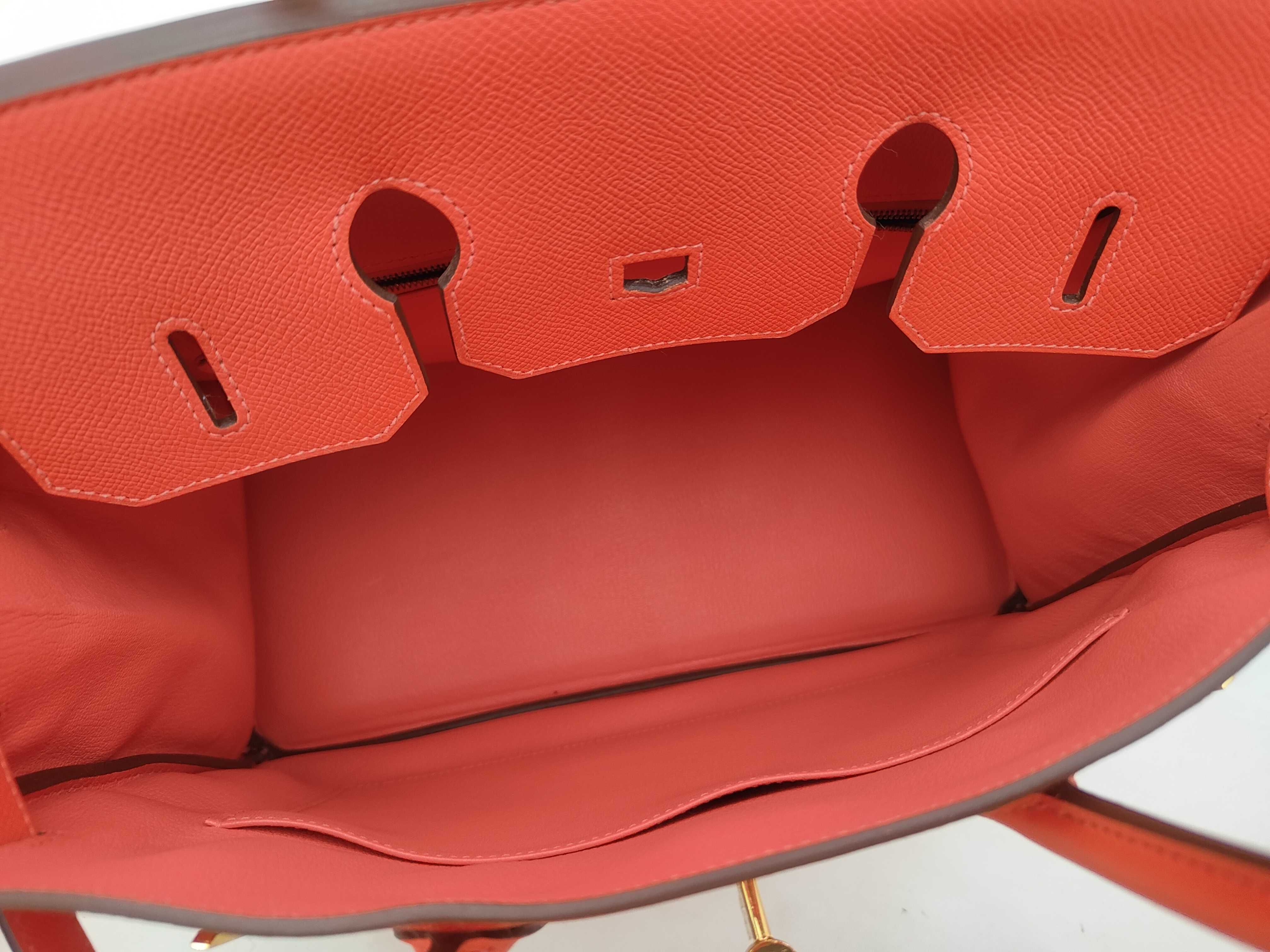 Birkin 35 Orange Handbag — view 8