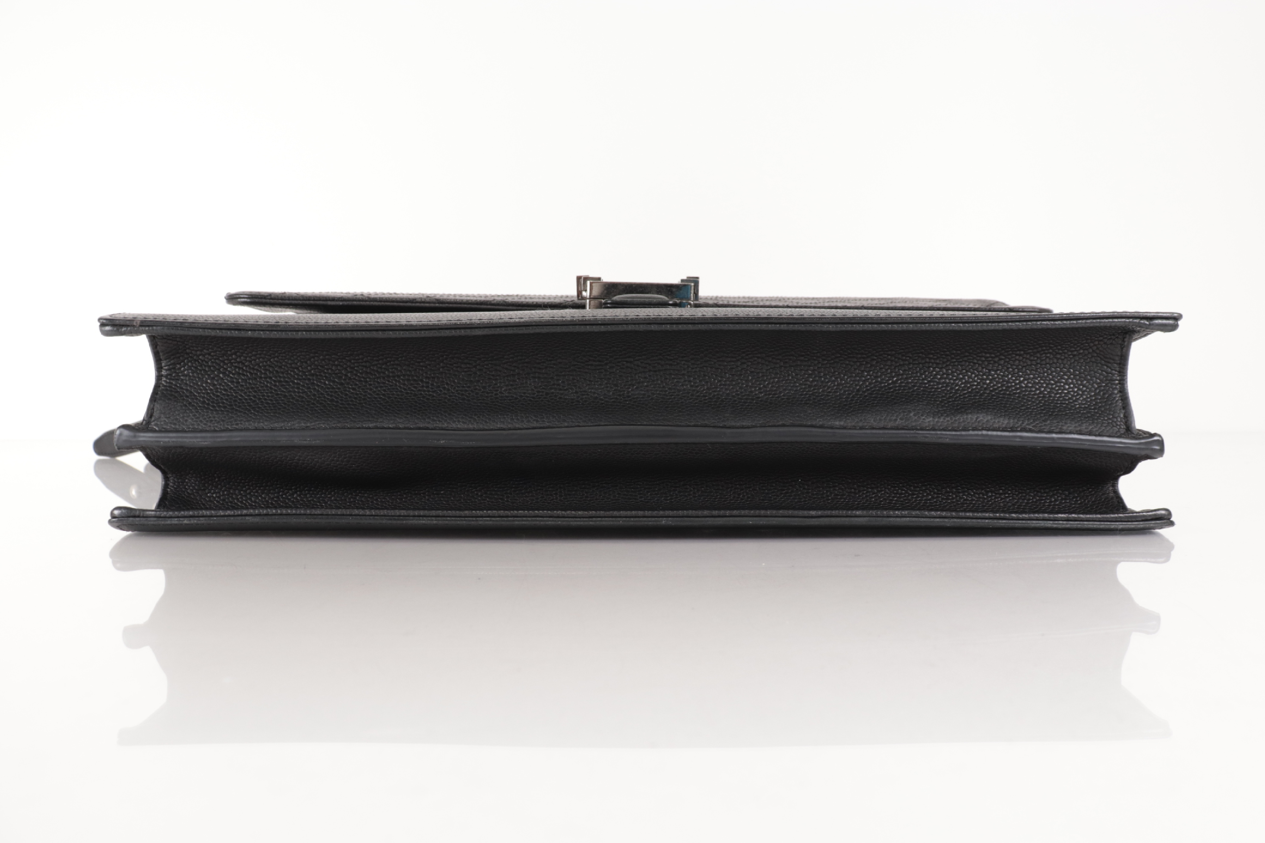 Boy Chanel Caviar Leather 2-Way Briefcase with Silver Hardware, Serial Number 21 Series, Business Bag — view 7