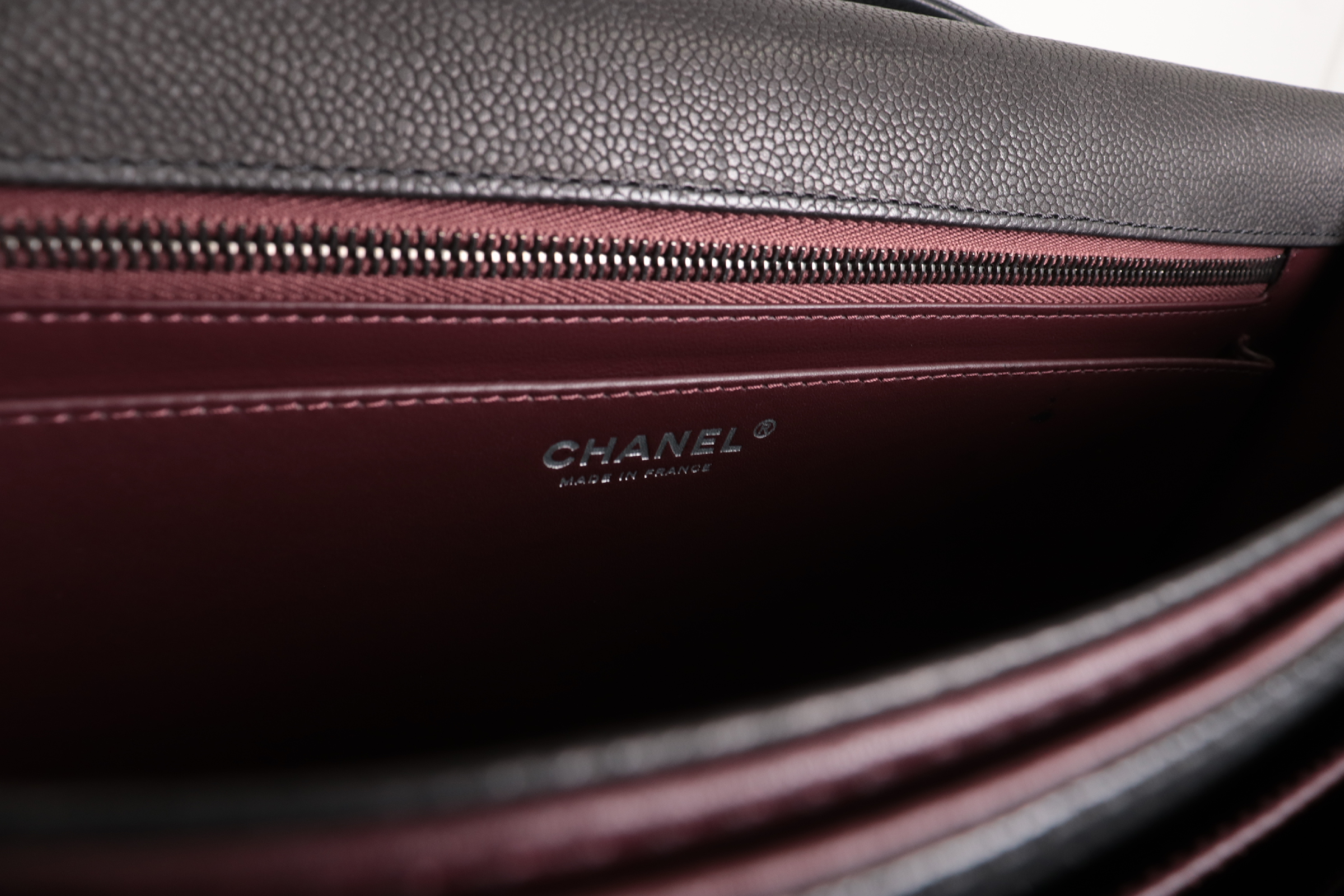 Boy Chanel Caviar Leather 2-Way Briefcase with Silver Hardware, Serial Number 21 Series, Business Bag — view 8