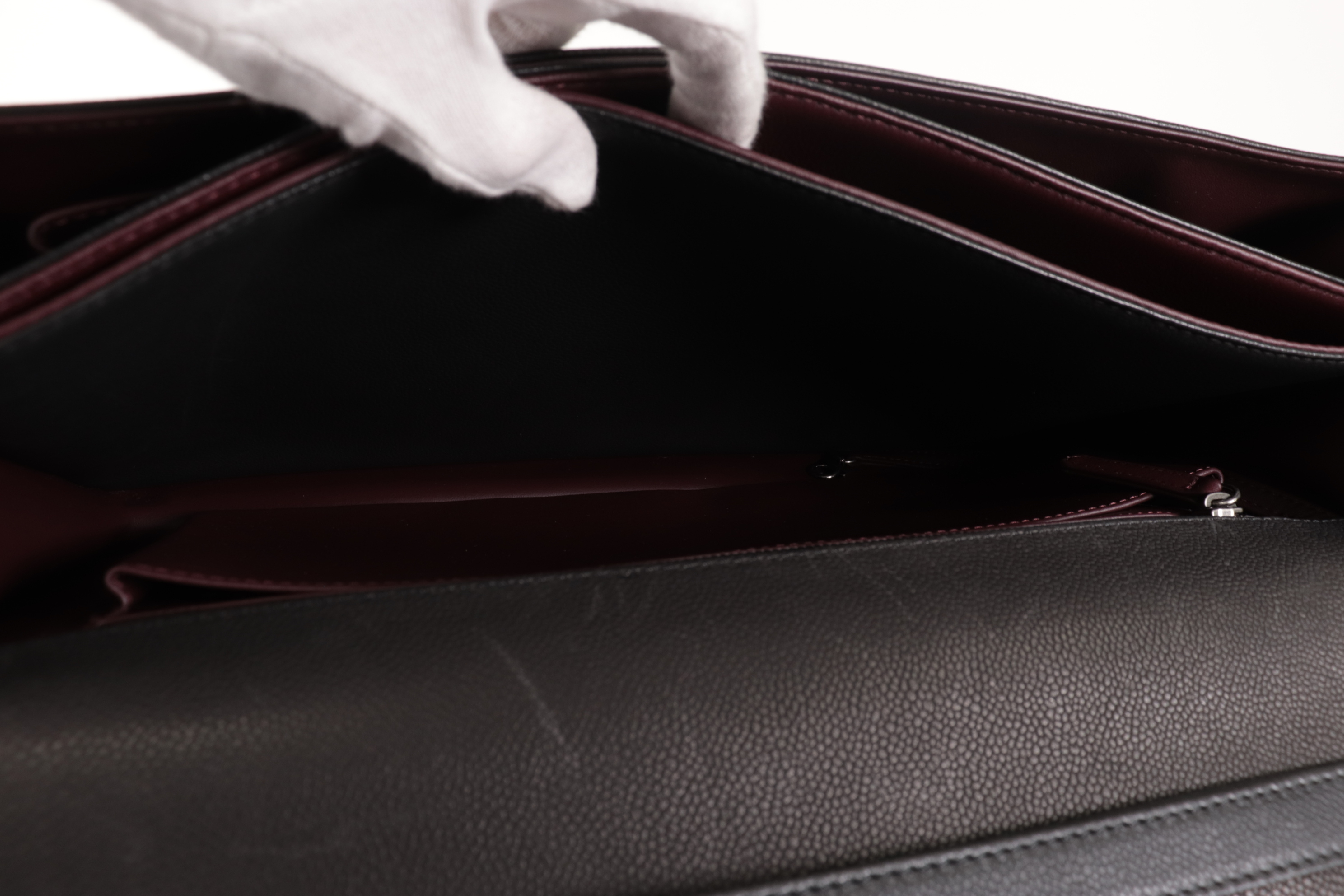 Boy Chanel Caviar Leather 2-Way Briefcase with Silver Hardware, Serial Number 21 Series, Business Bag — view 10