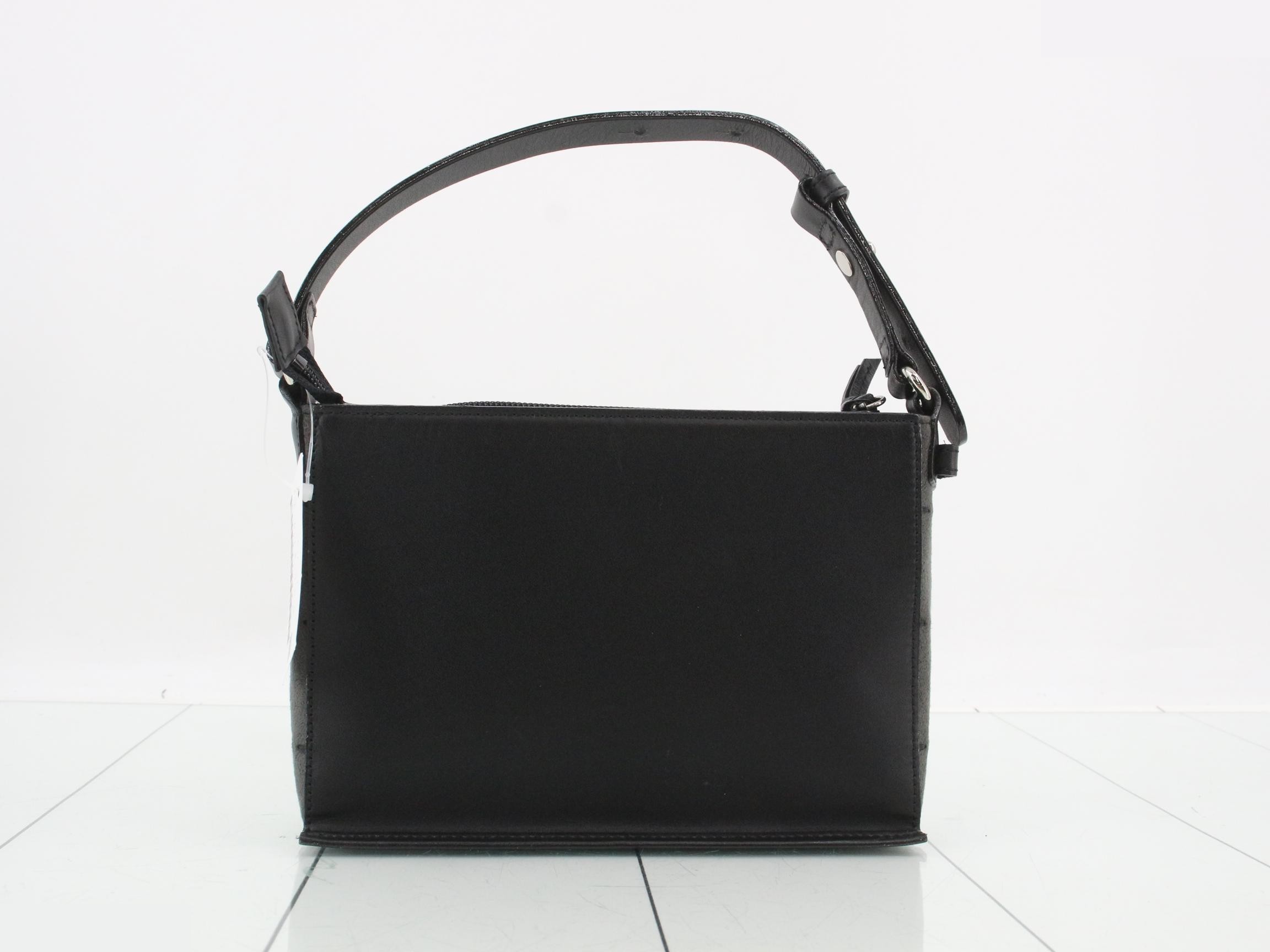 shoulder bag, leather, black — view 2