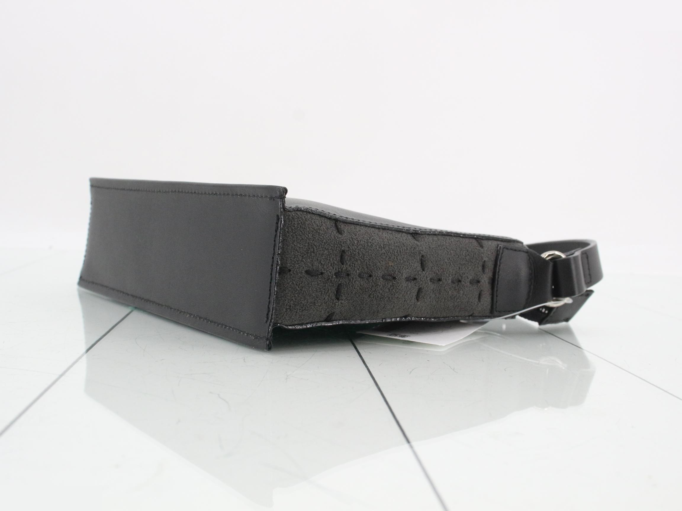 shoulder bag, leather, black — view 6