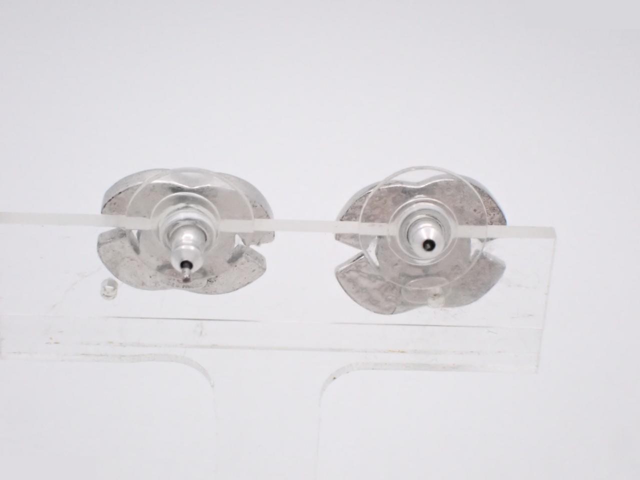 Coco Mark Silver Earrings — view 2