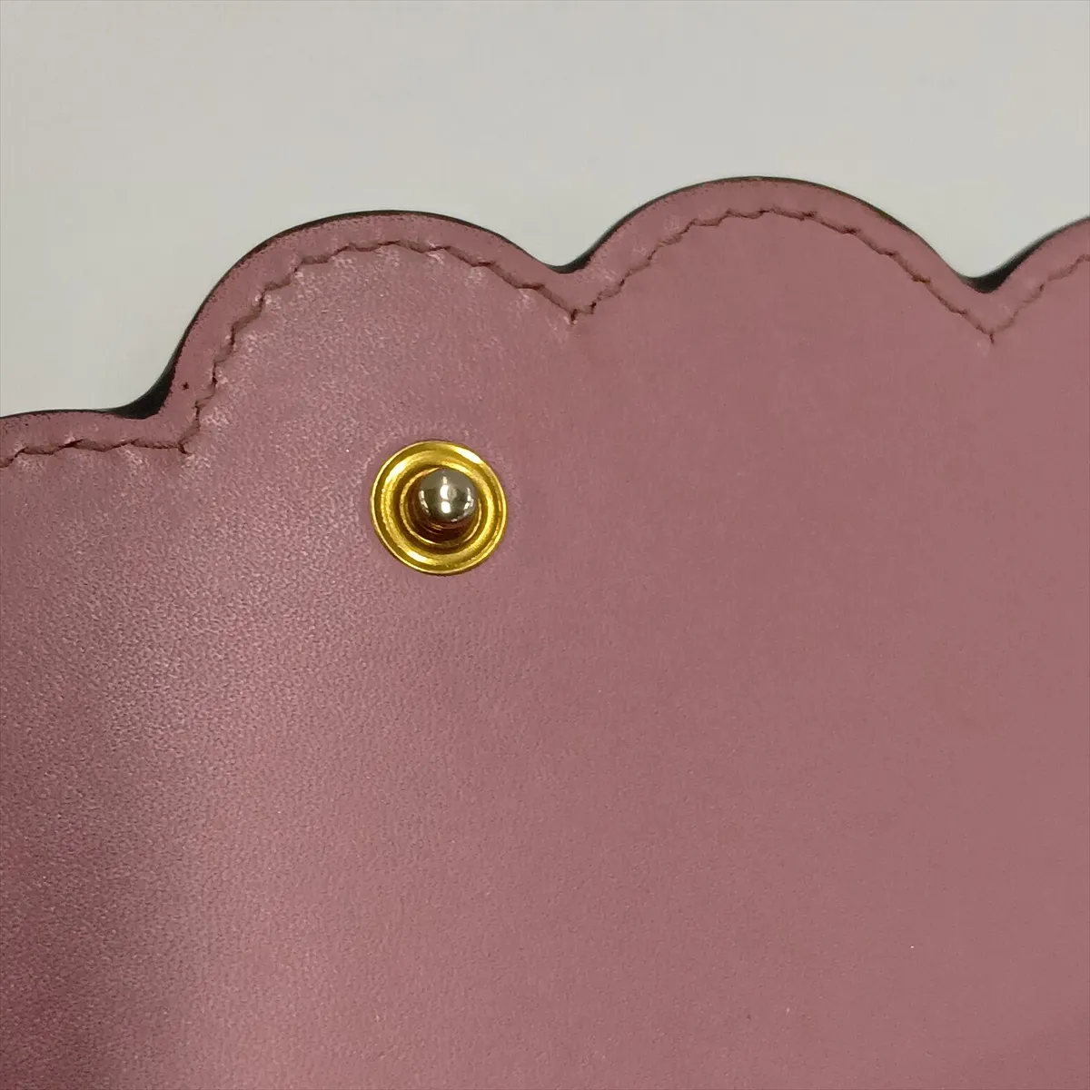 Leather Chain Wallet, Pink, 431478 — view 11