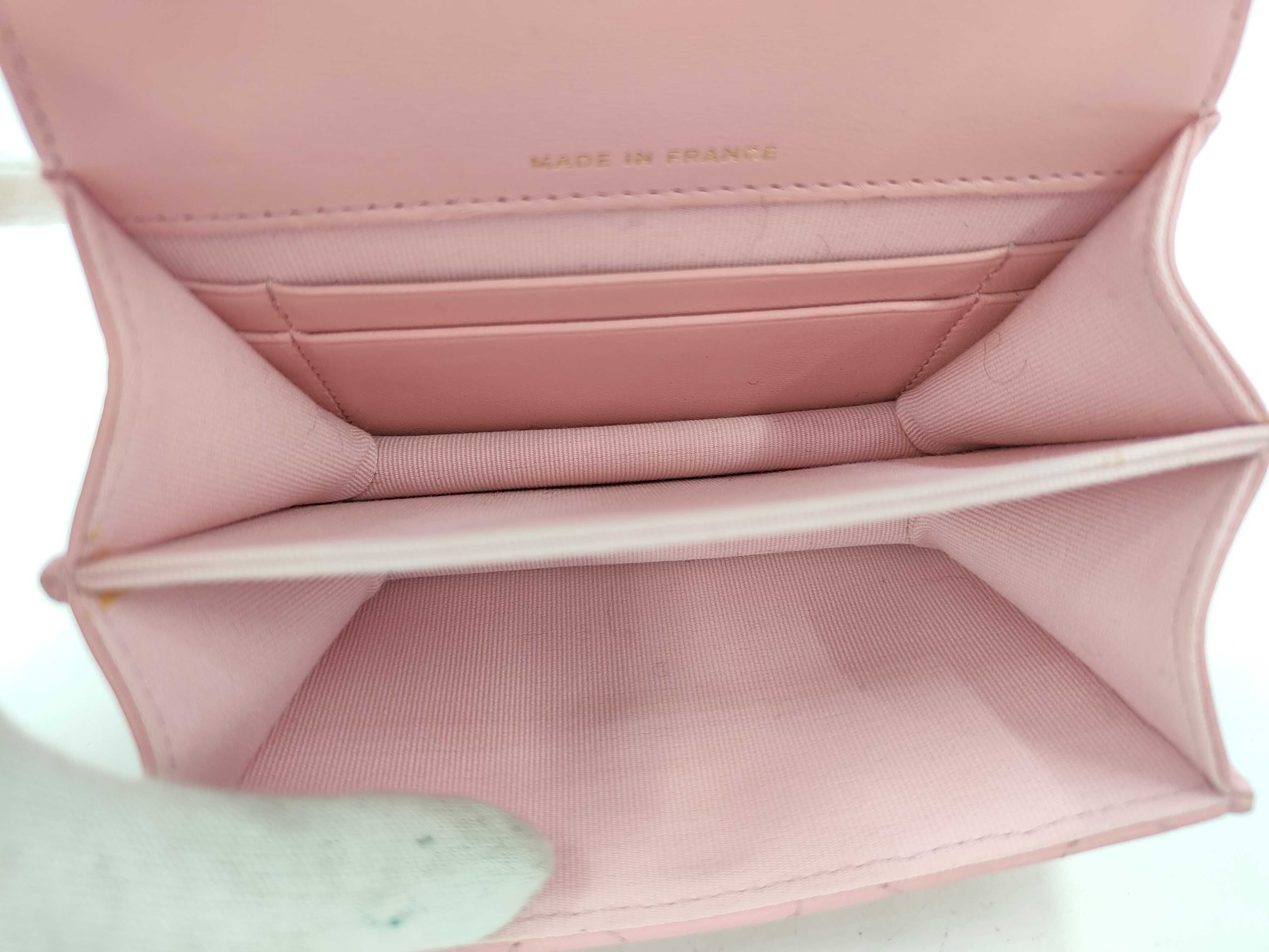 Lambskin Pink Handle Chain Shoulder Bag with IC Chip — view 5