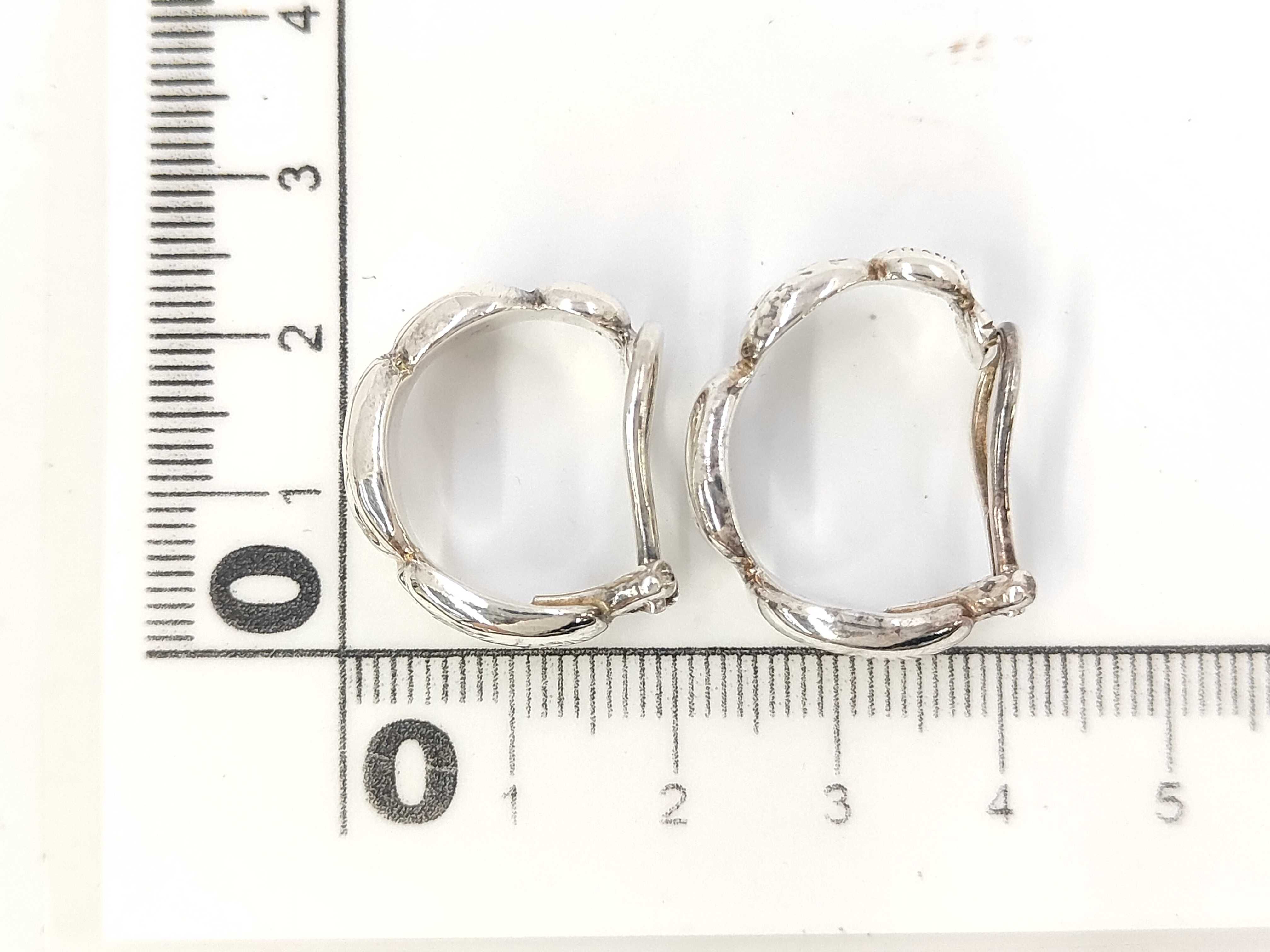 Logo Hoop Earrings, 925 Sterling Silver, 13.0g — view 2