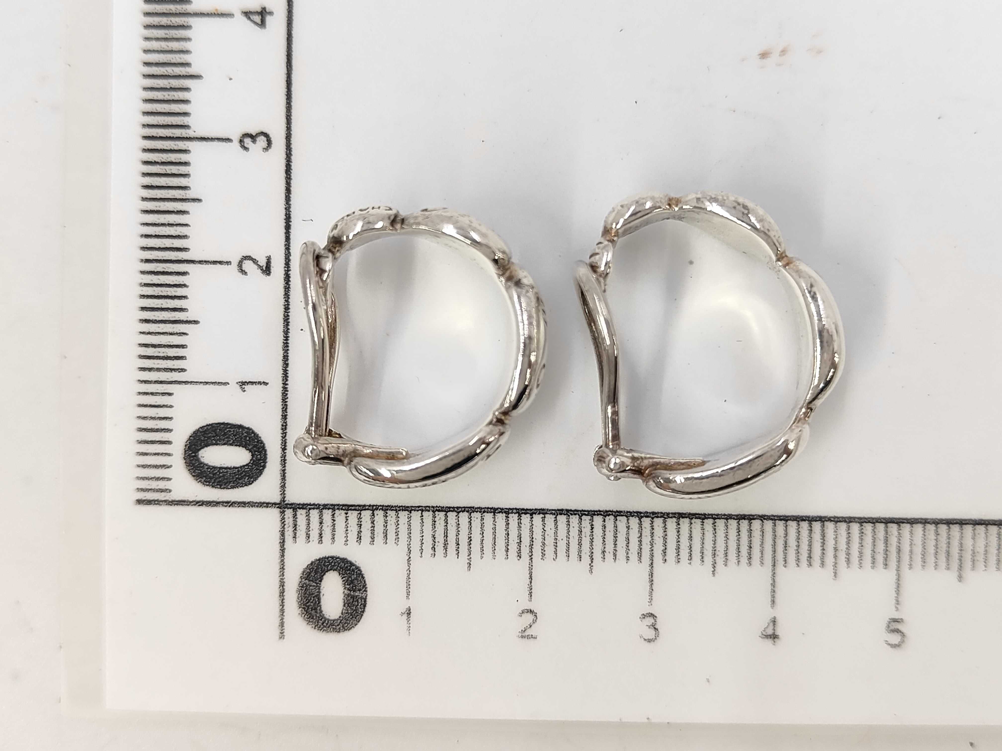 Logo Hoop Earrings, 925 Sterling Silver, 13.0g — view 3