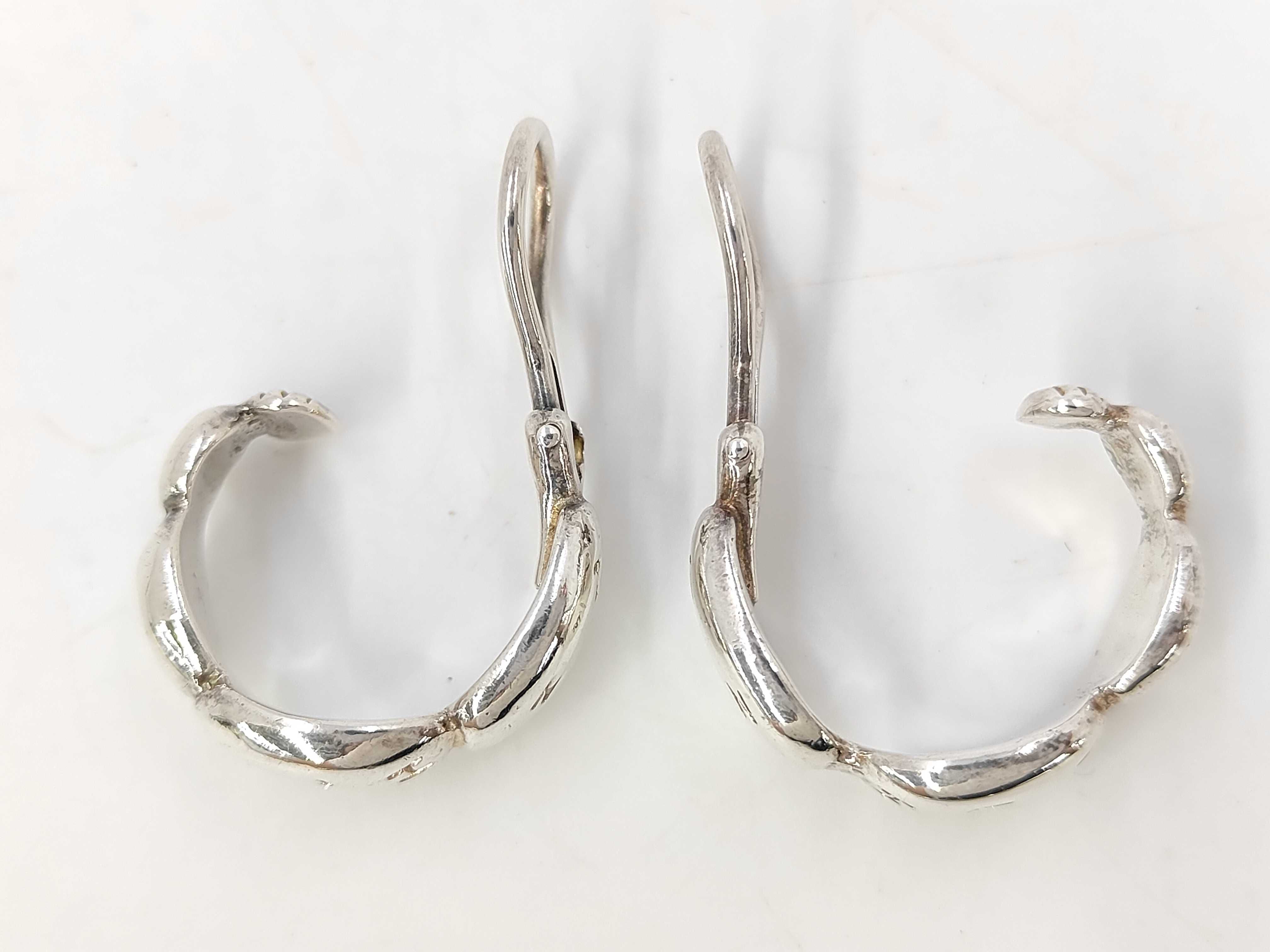 Logo Hoop Earrings, 925 Sterling Silver, 13.0g — view 4