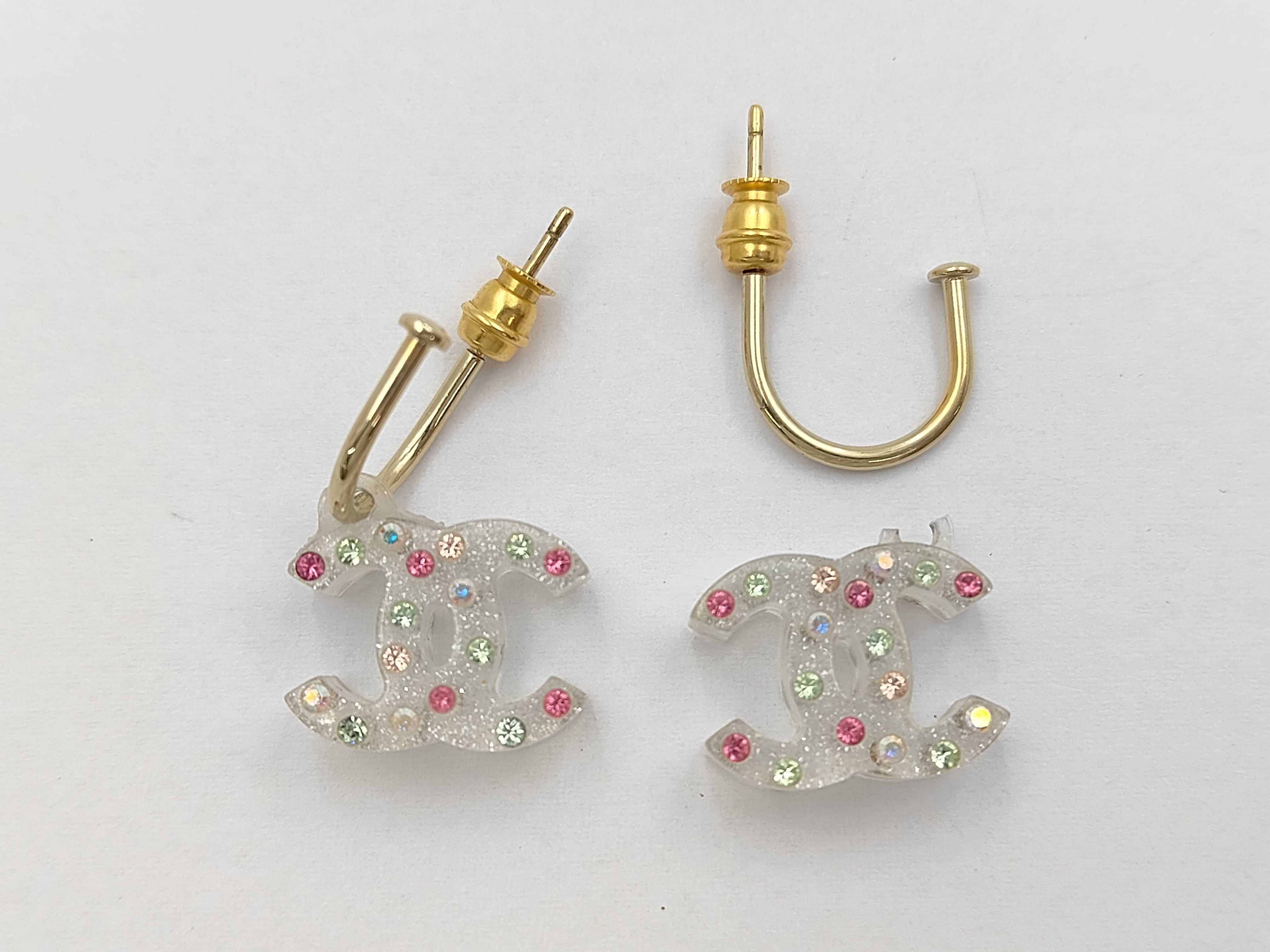 Hoop Earrings, Coco Mark, Multicolor Stone, 04A Earrings — view 2