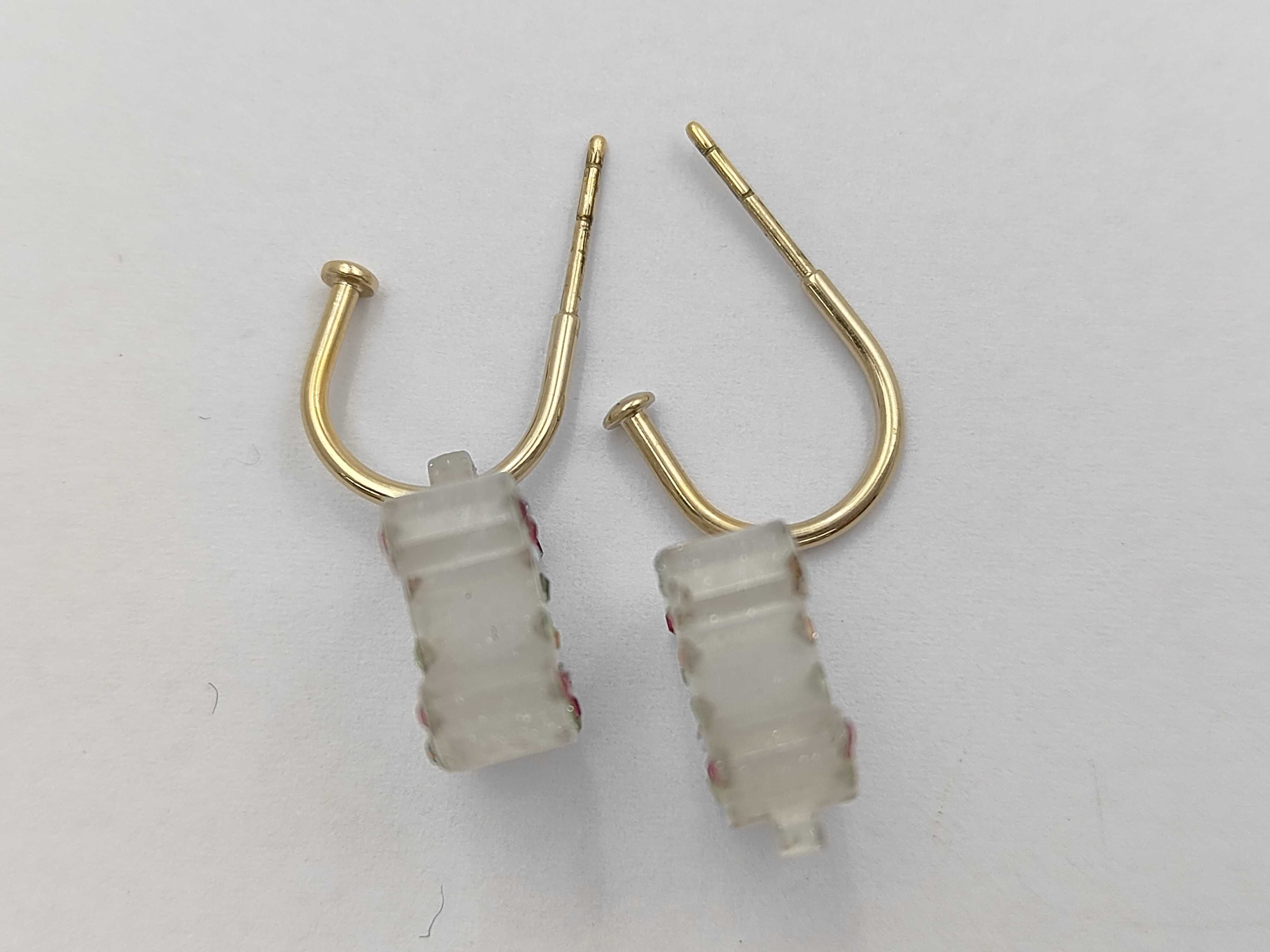 Hoop Earrings, Coco Mark, Multicolor Stone, 04A Earrings — view 4