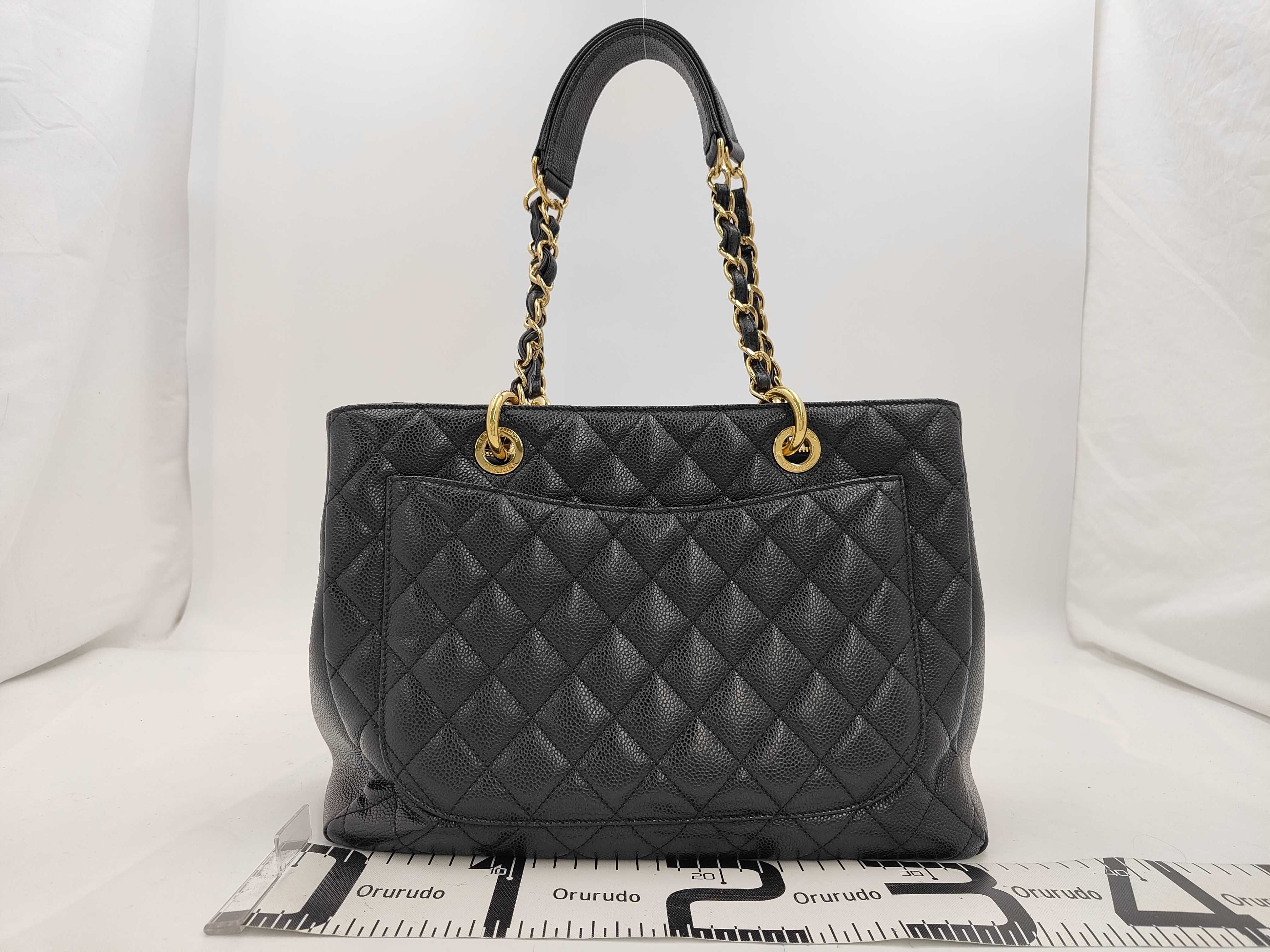 GST Caviar Skin Tote Bag, Black with Gold Hardware, 19439382 (Serial Number 15-series), A50995, 15713018 (Tote Bag) — view 2