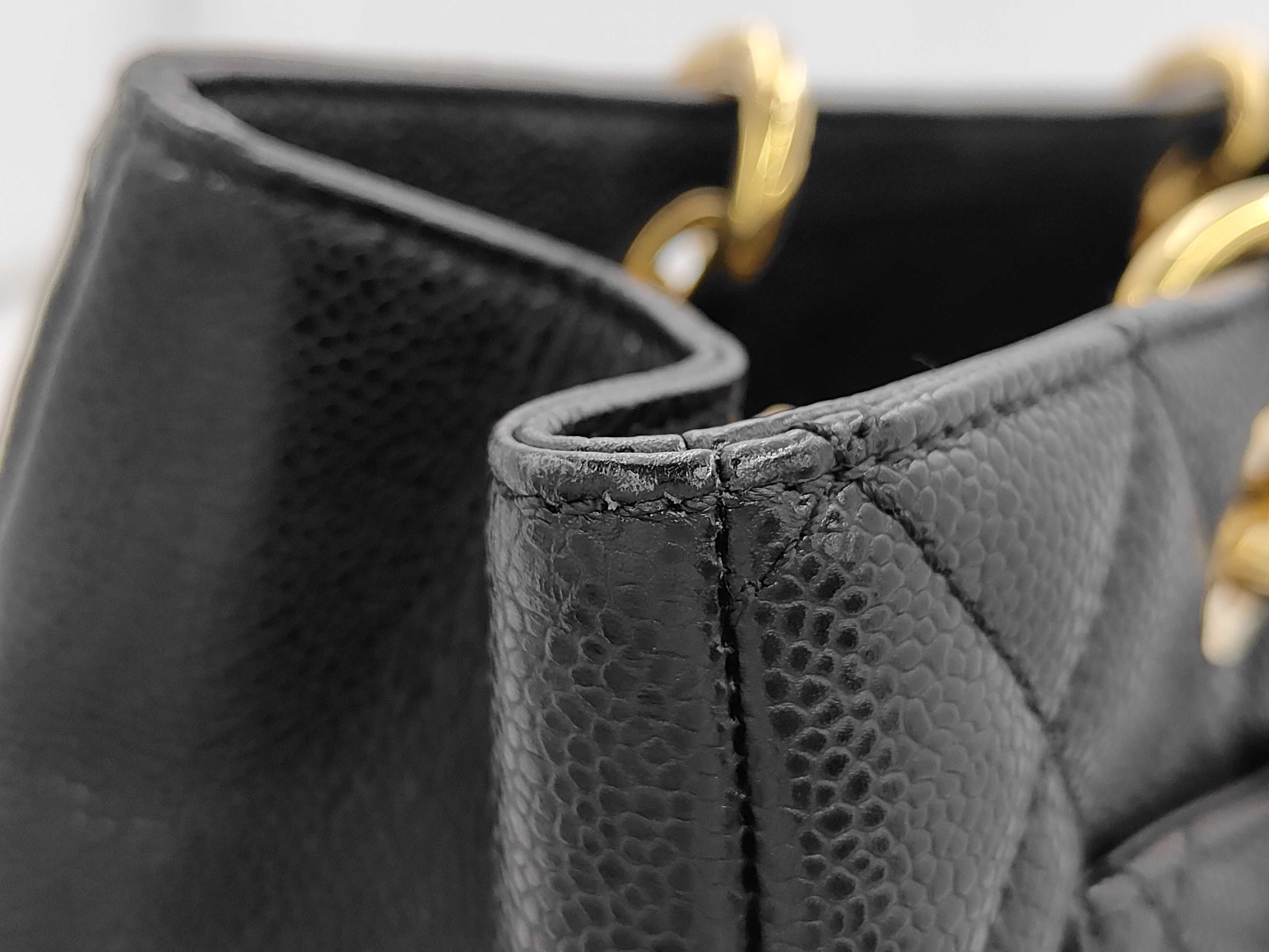 GST Caviar Skin Tote Bag, Black with Gold Hardware, 19439382 (Serial Number 15-series), A50995, 15713018 (Tote Bag) — view 11