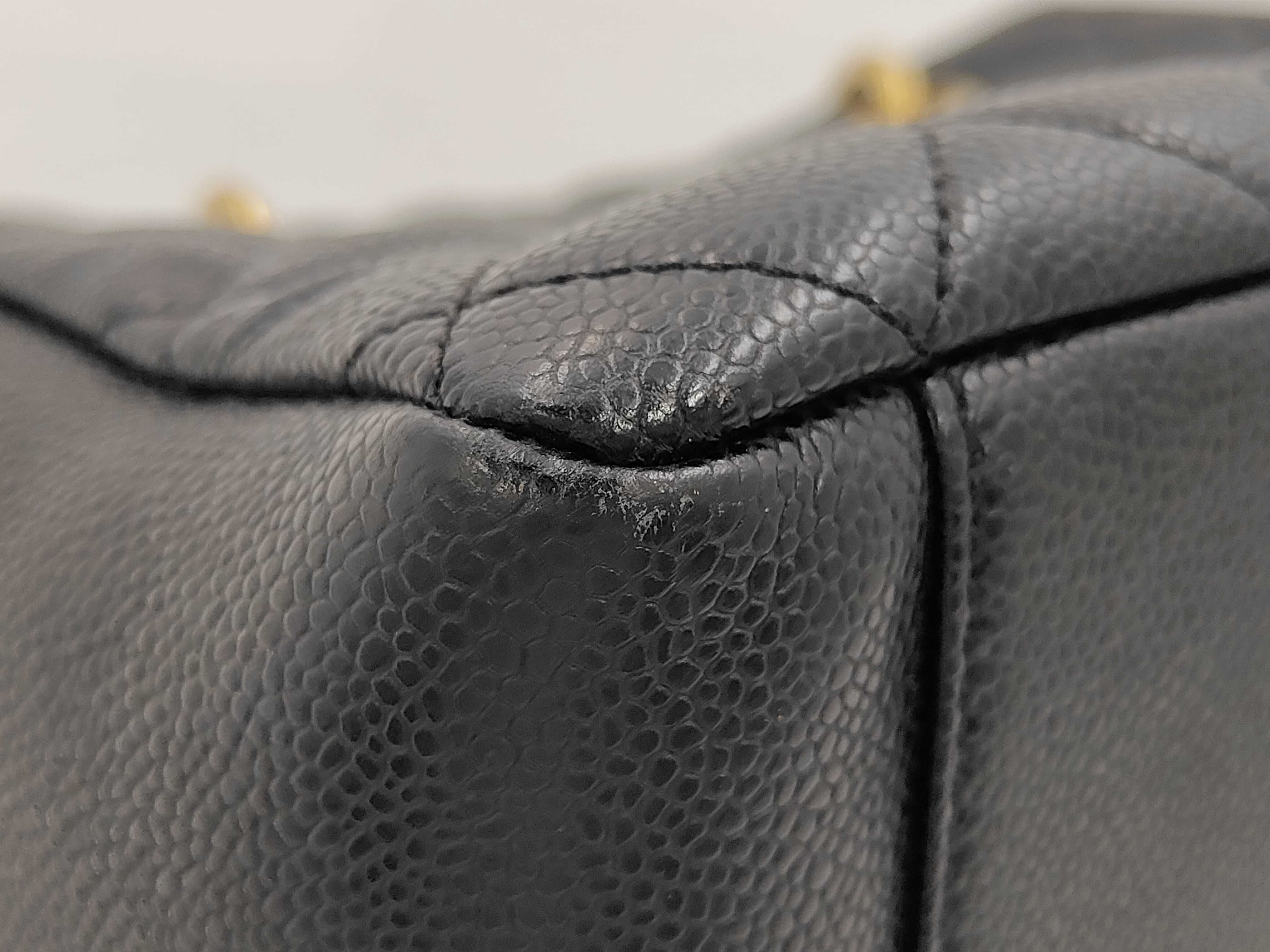 GST Caviar Skin Tote Bag, Black with Gold Hardware, 19439382 (Serial Number 15-series), A50995, 15713018 (Tote Bag) — view 6