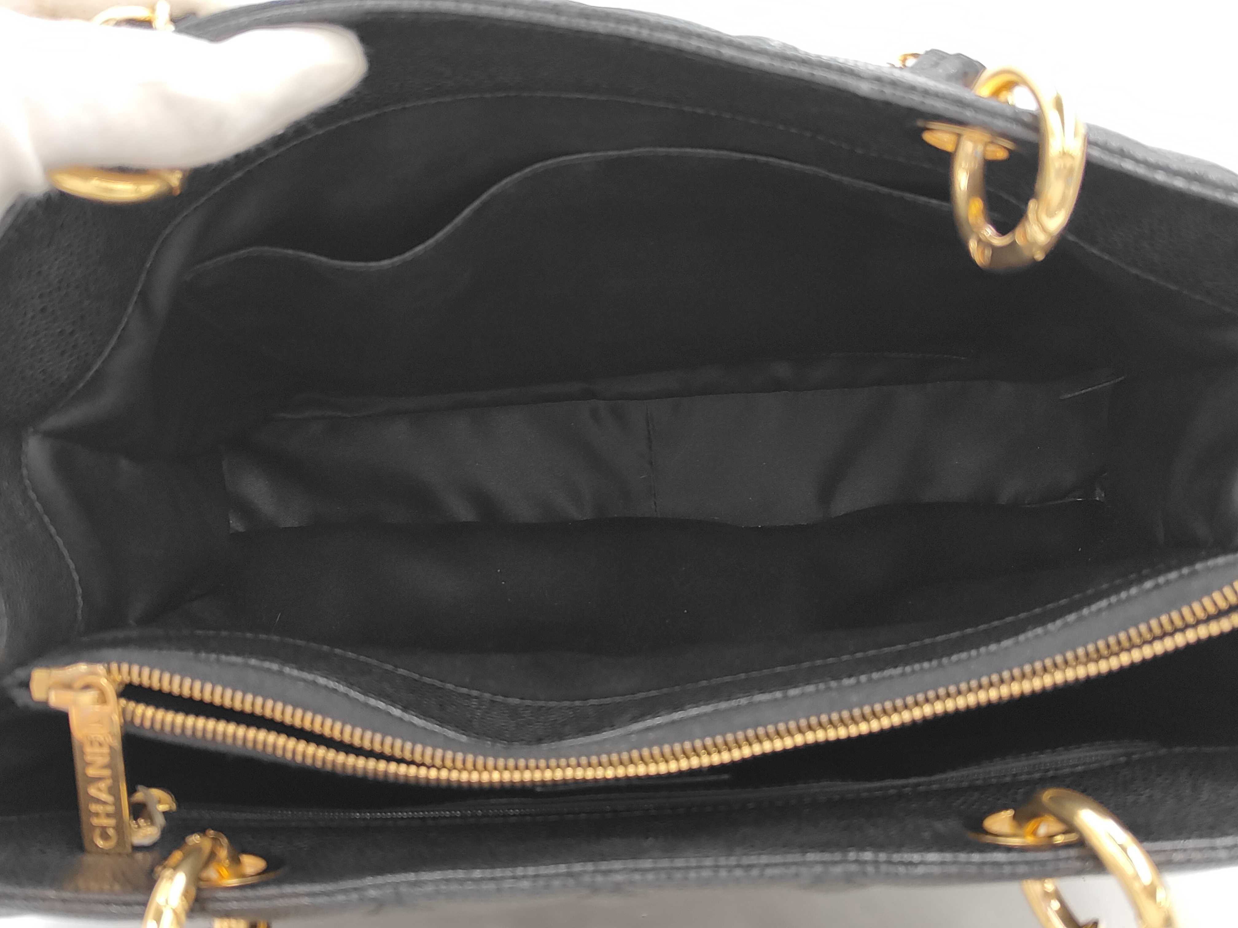 GST Caviar Skin Tote Bag, Black with Gold Hardware, 19439382 (Serial Number 15-series), A50995, 15713018 (Tote Bag) — view 8