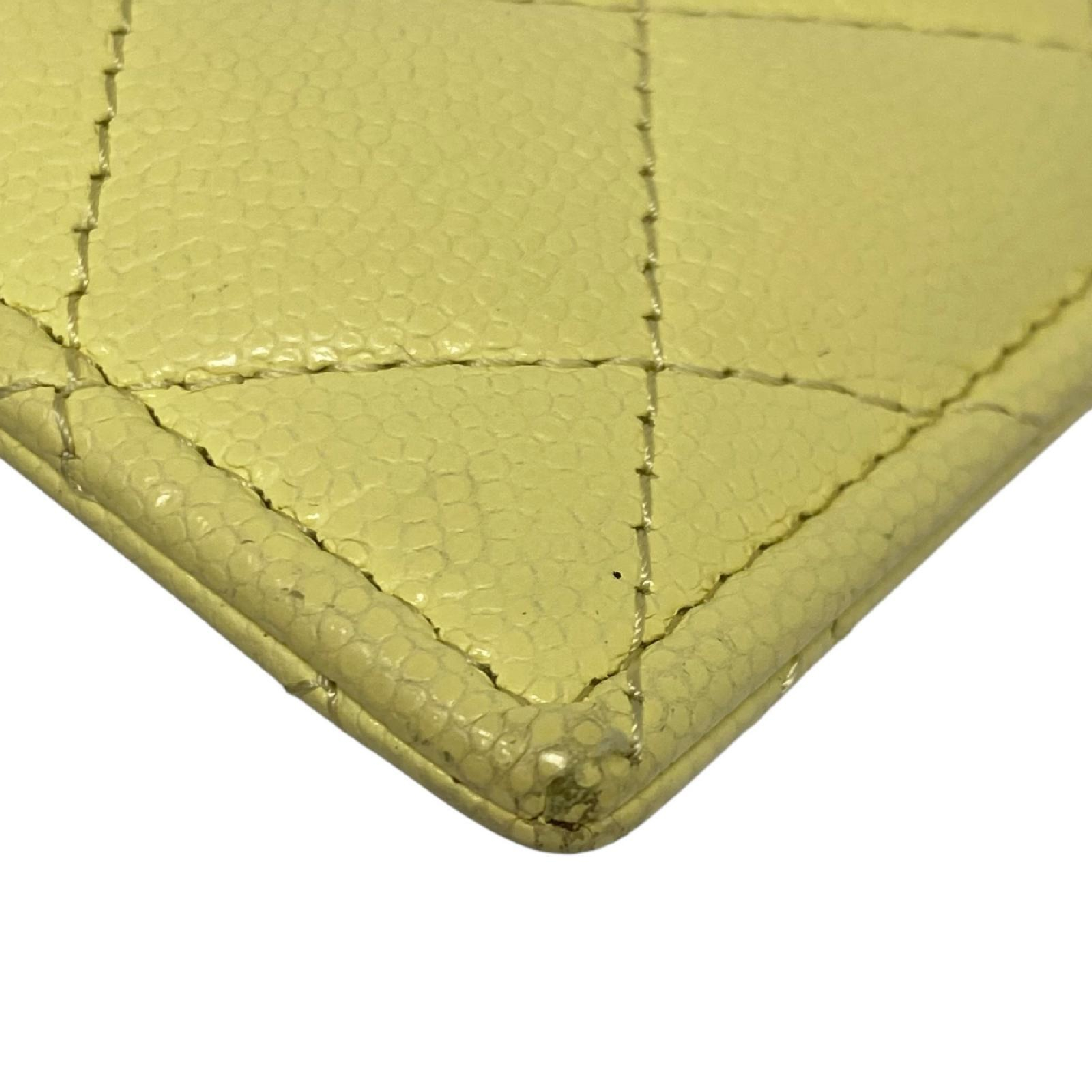【*Shipped from: Hong Kong*】CHANEL Yellow Caviar Skin Card Case — view 6