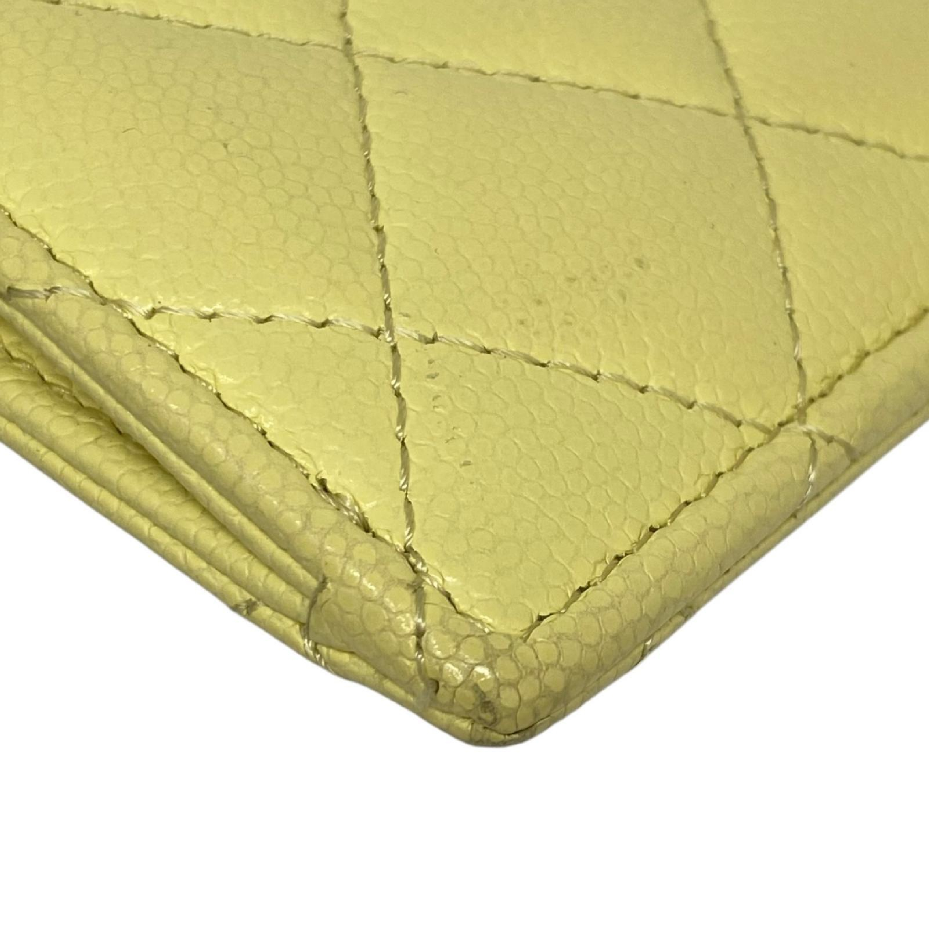 【*Shipped from: Hong Kong*】CHANEL Yellow Caviar Skin Card Case — view 7