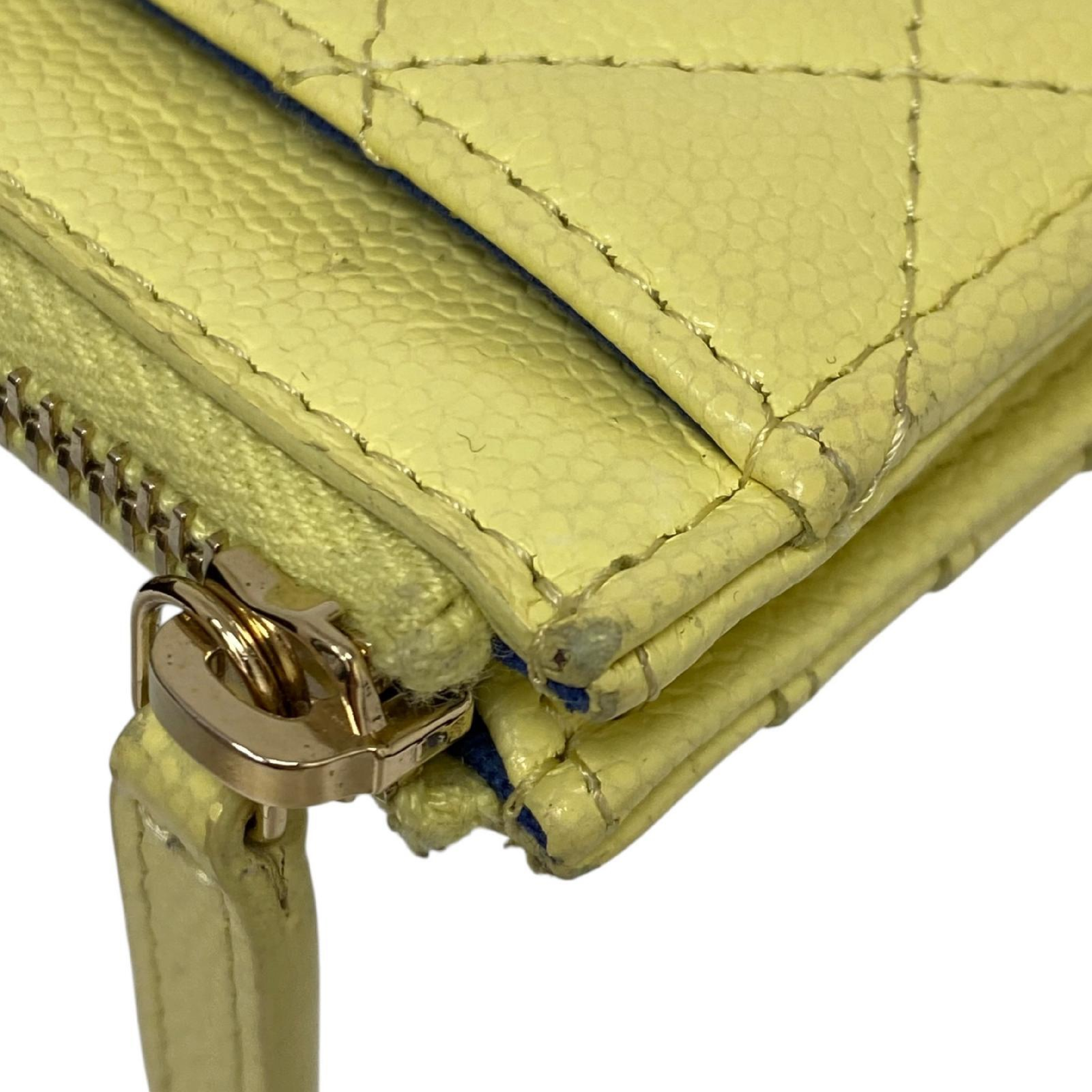【*Shipped from: Hong Kong*】CHANEL Yellow Caviar Skin Card Case — view 8