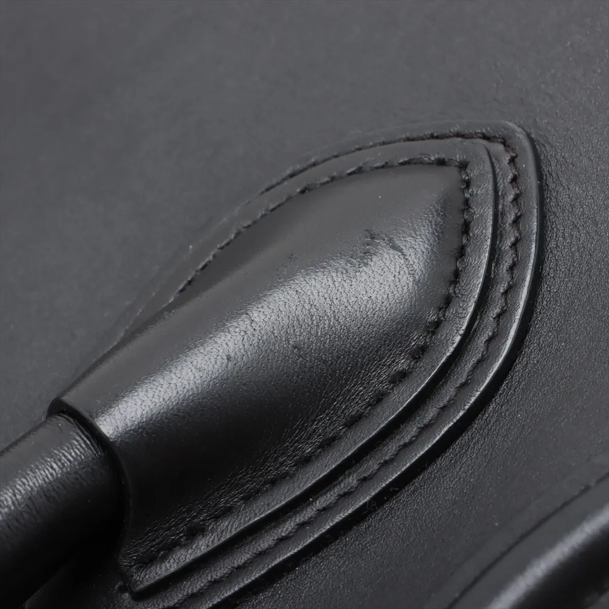 Luggage Micro Shopper Leather Handbag Black — view 11