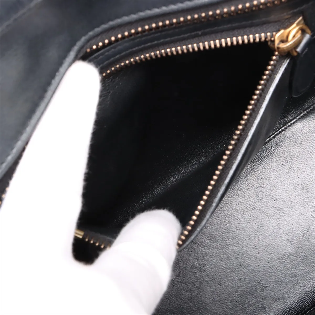 Luggage Micro Shopper Leather Handbag Black — view 8