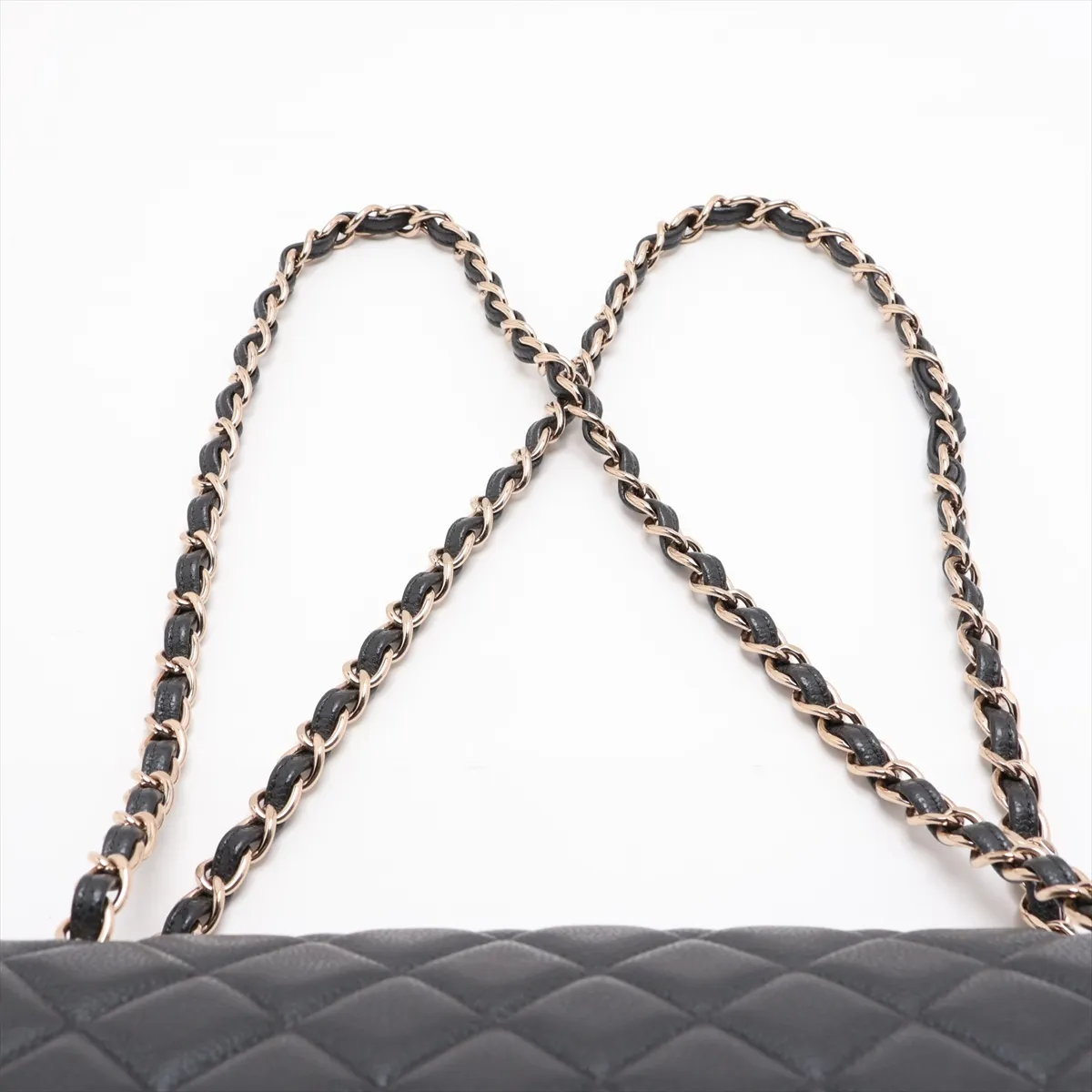 [Individually packaged] Chanel Large Matelassé 30 Caviar Skin Double Flap Double Chain Bag, Black with Gold Hardware, 25712638, Serial Number , A58600 — view 6