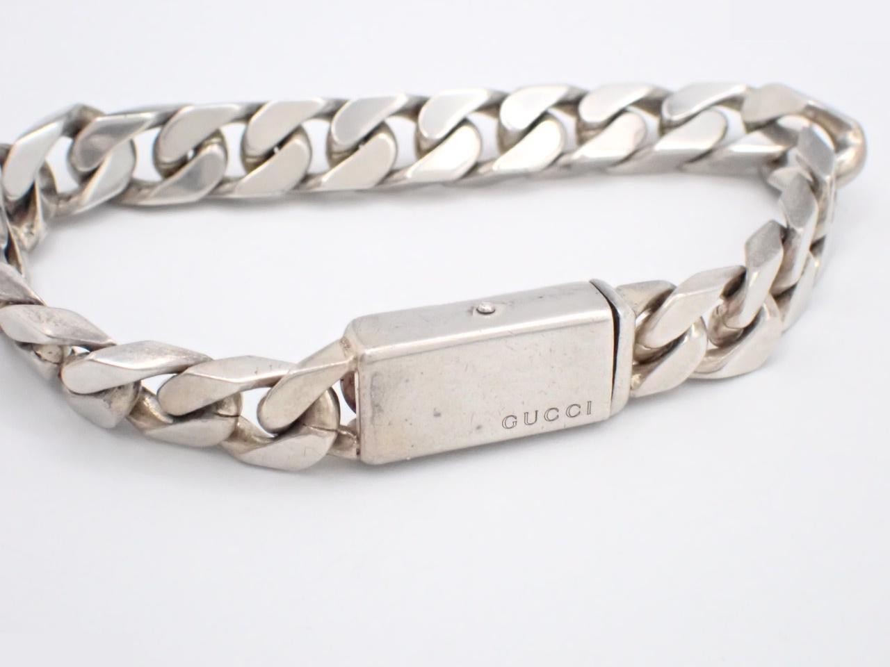 Cuban link bracelet, 925 sterling silver, 38.6g, stamped "18", actual size 17cm — view 3