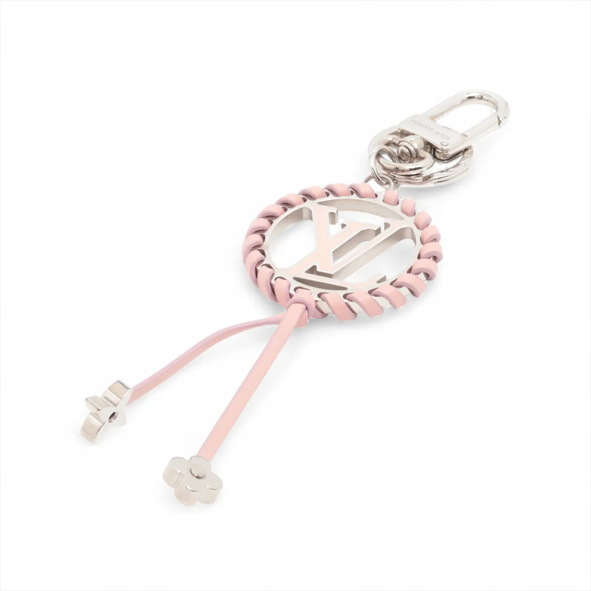 M63081 Portefeuille Berry DI0129 Keychain GP x Leather Silver x Pink. Shows signs of wear,