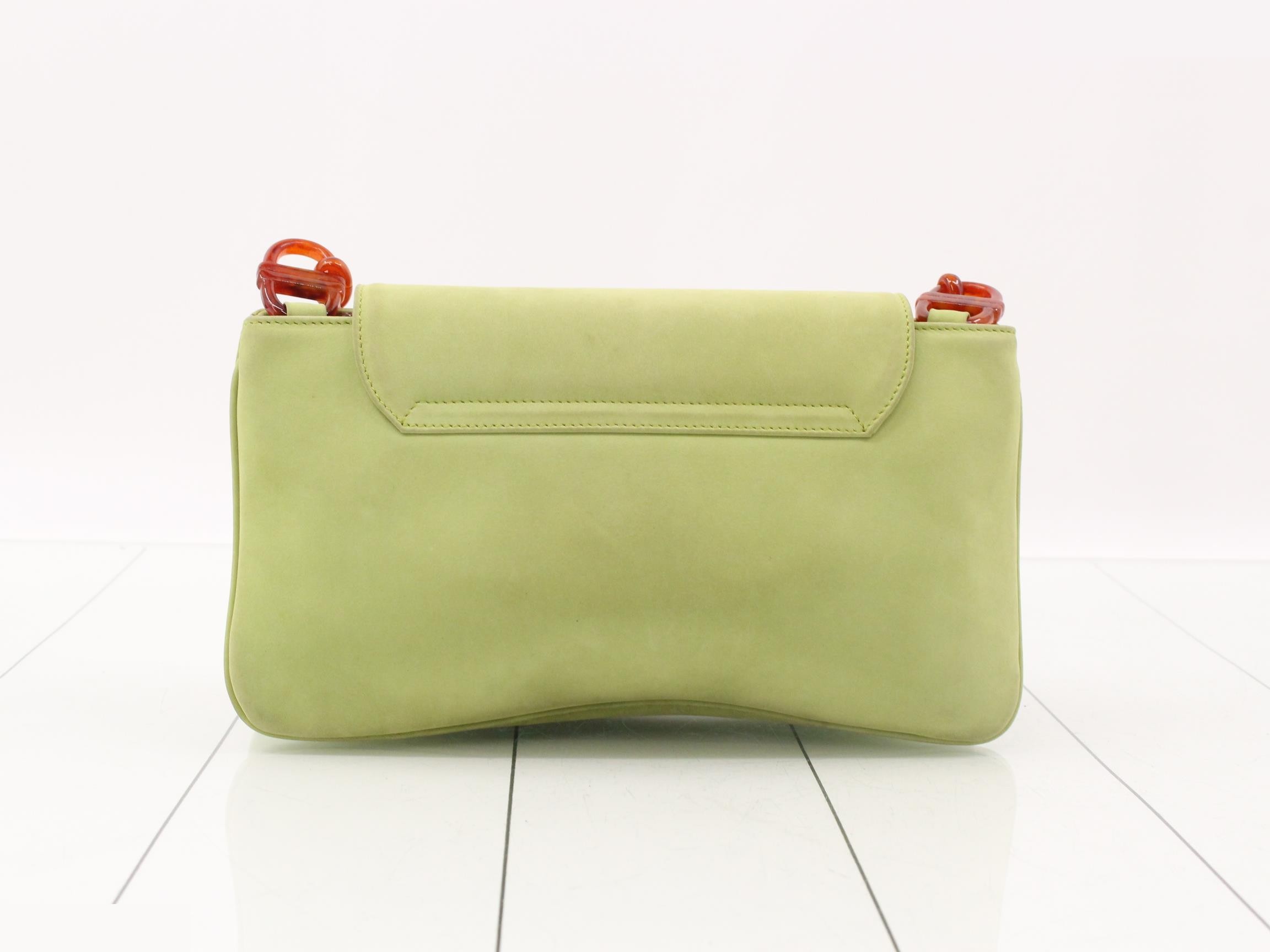 Tortoiseshell velour chain shoulder bag — view 2