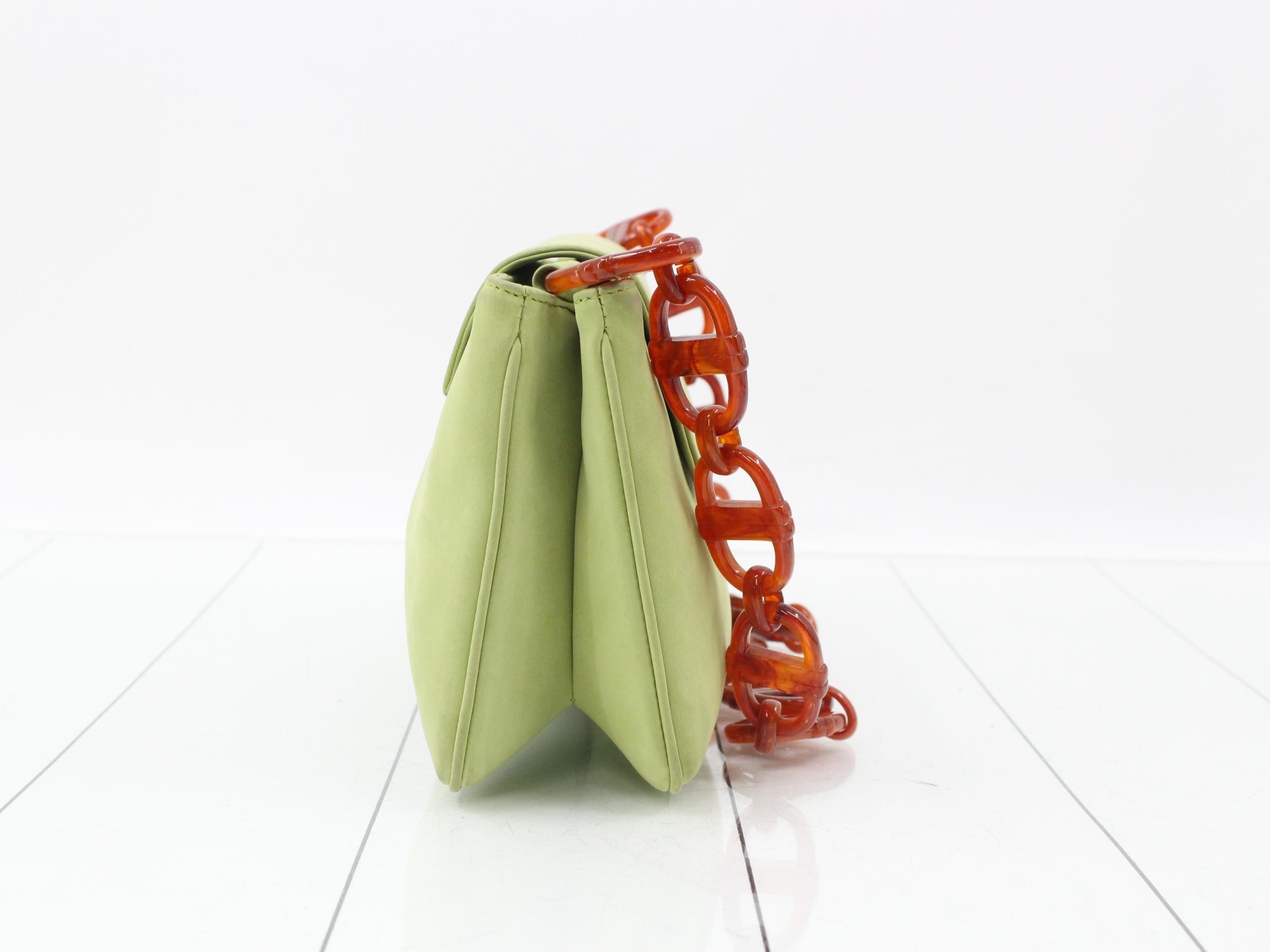 Tortoiseshell velour chain shoulder bag — view 4
