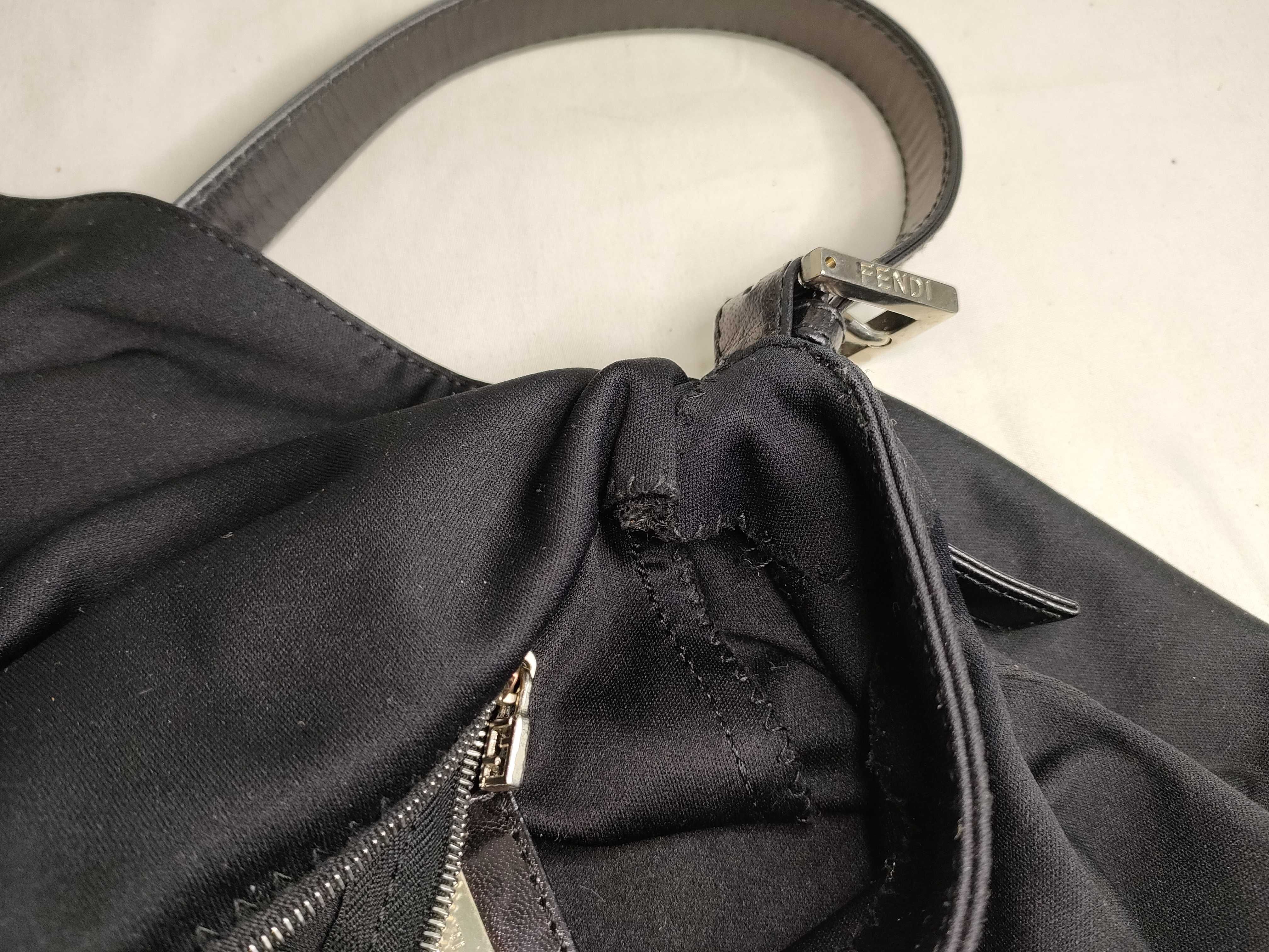 Mamma Fendi 2321 26325 093 Mamma Bucket Shoulder Bag Cotton Jersey Black Shoulder Bag — view 9