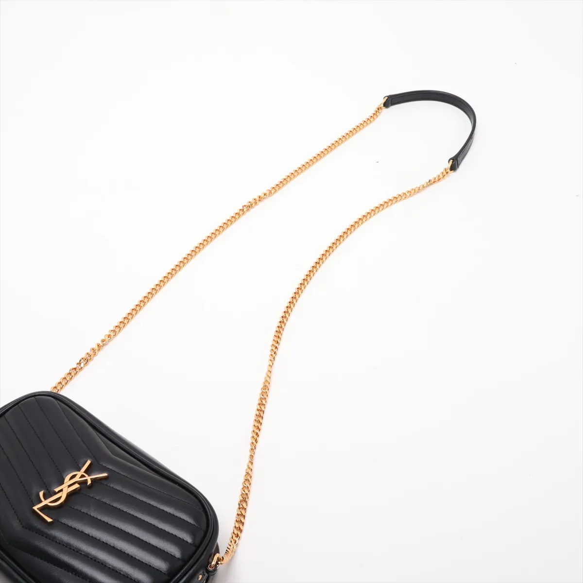 Lou 748849 Leather Chain Shoulder Bag Black 748849 — view 5