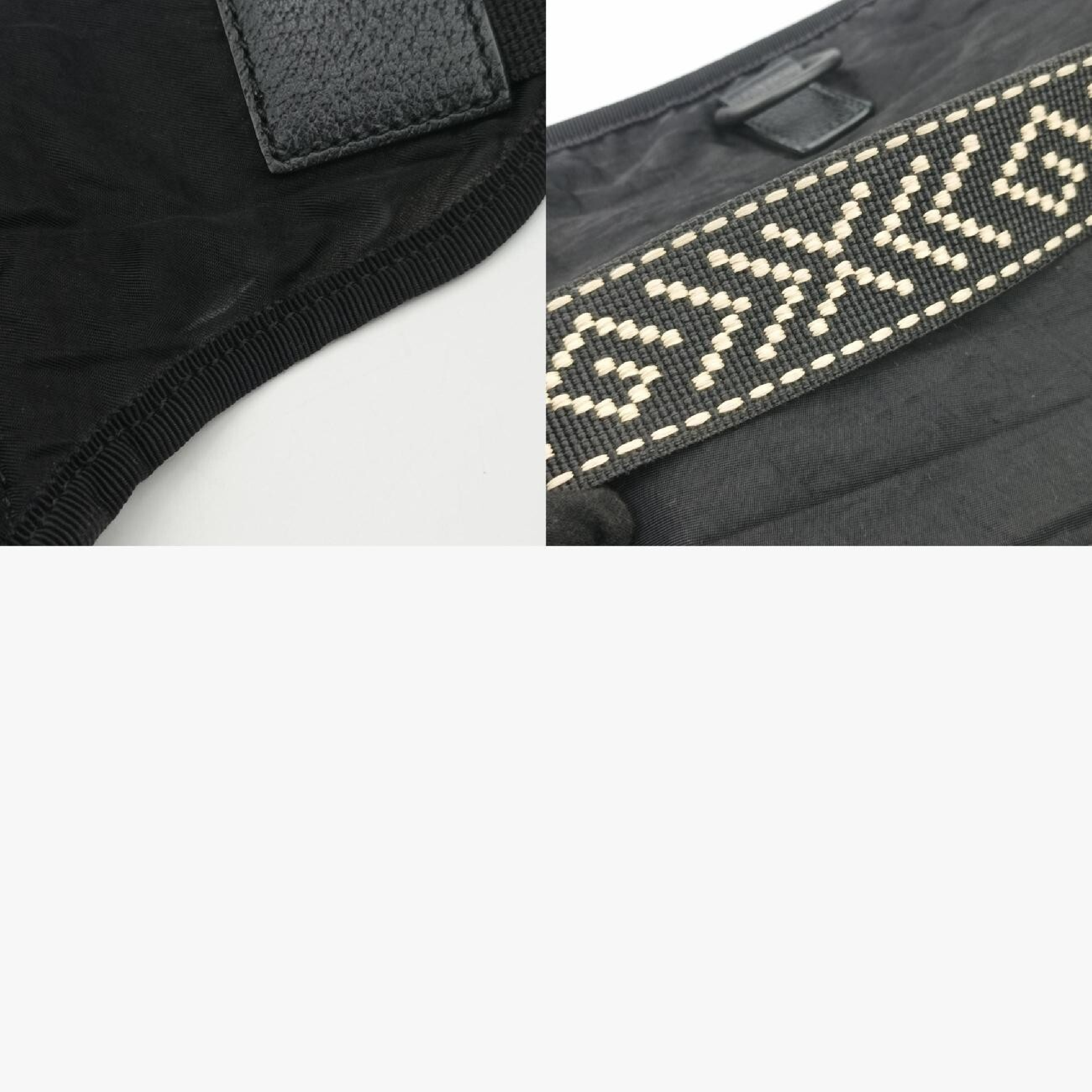 1980s Patch Black Nylon Waist Bag 536842 D026026522 — view 11