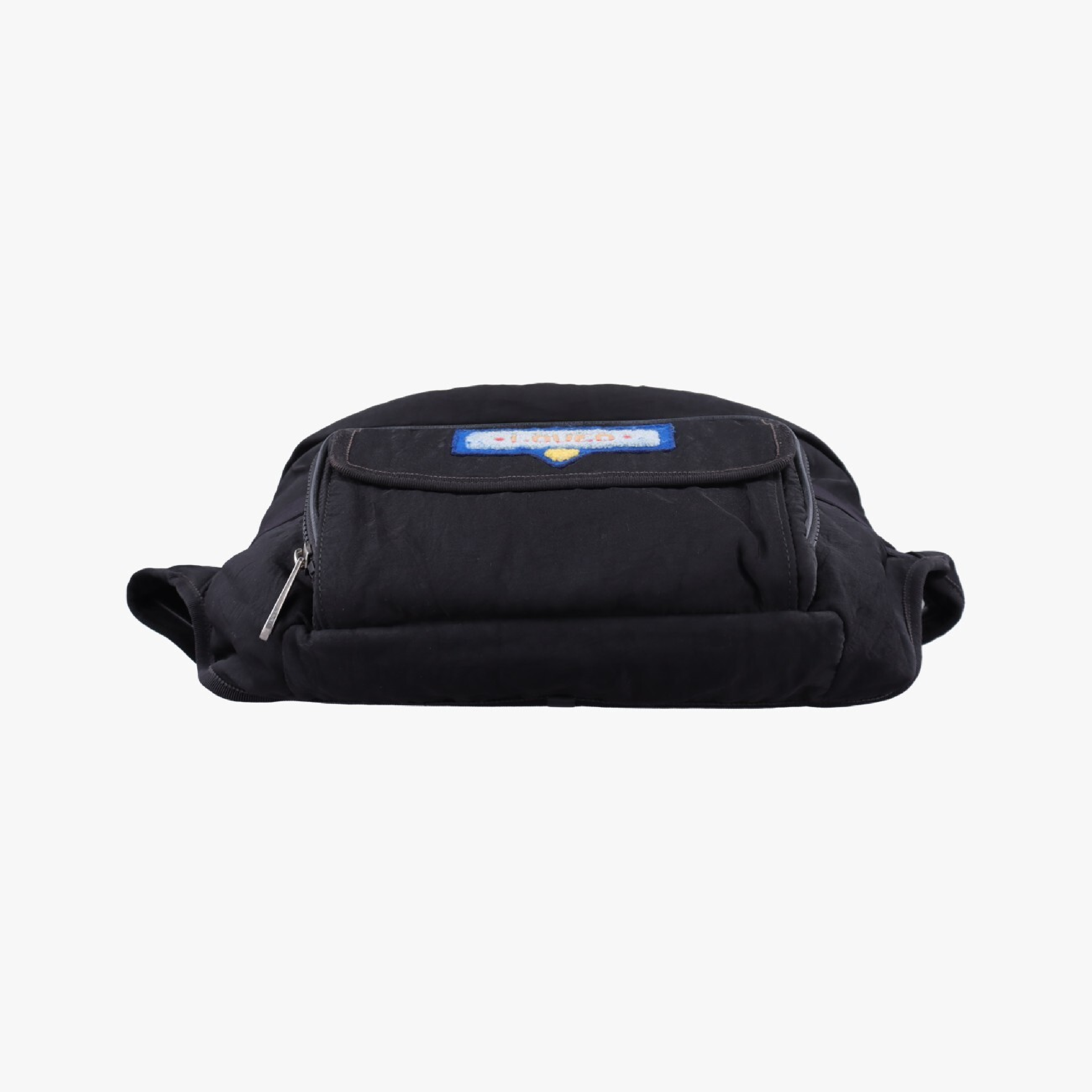 1980s Patch Black Nylon Waist Bag 536842 D026026522 — view 3